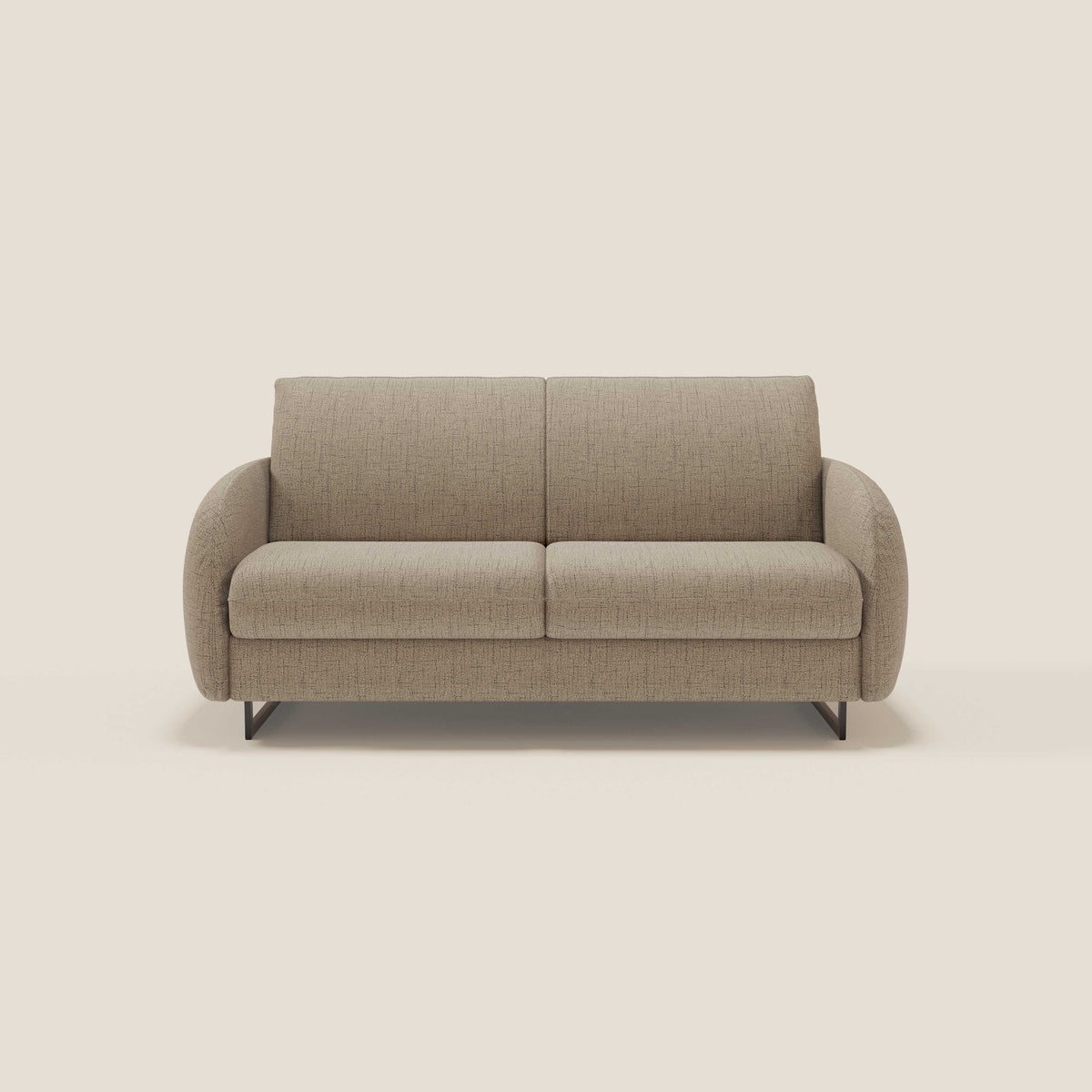 Ninfea divano letto Design Morbido con Piedini alti in Metallo e Materasso H18 cm in tessuto impermeabile T03 - divitt.sbs