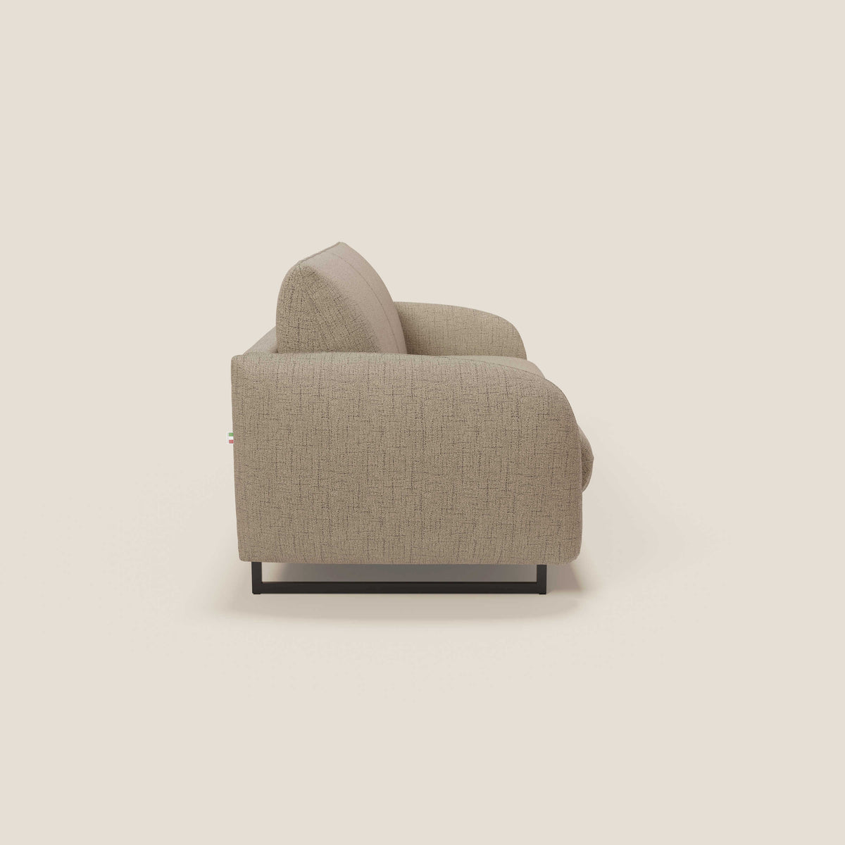 Ninfea divano letto Design Morbido con Piedini alti in Metallo e Materasso H18 cm in tessuto impermeabile T03 - divitt.sbs