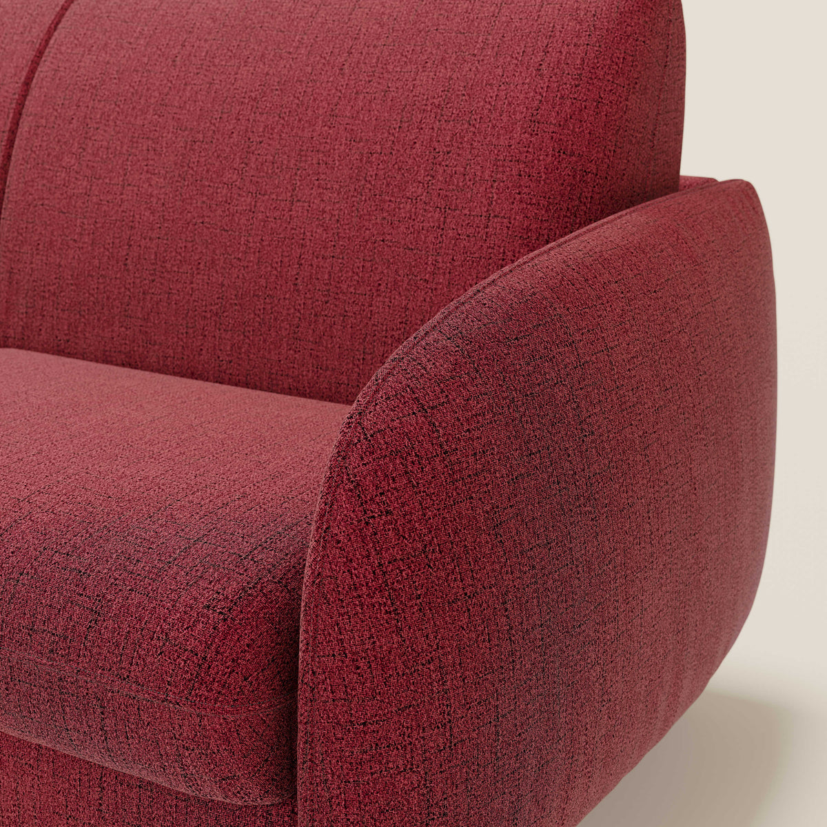 Ninfea divano letto Design Morbido con Piedini alti in Metallo e Materasso H18 cm in tessuto impermeabile T03 - divitt.sbs