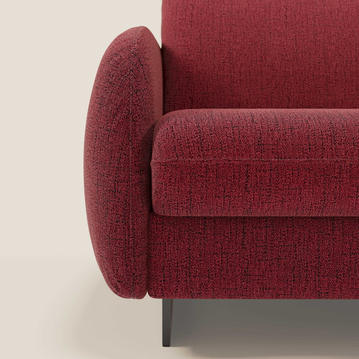 Ninfea divano letto Design Morbido con Piedini alti in Metallo e Materasso H18 cm in tessuto impermeabile T03 - divitt.sbs