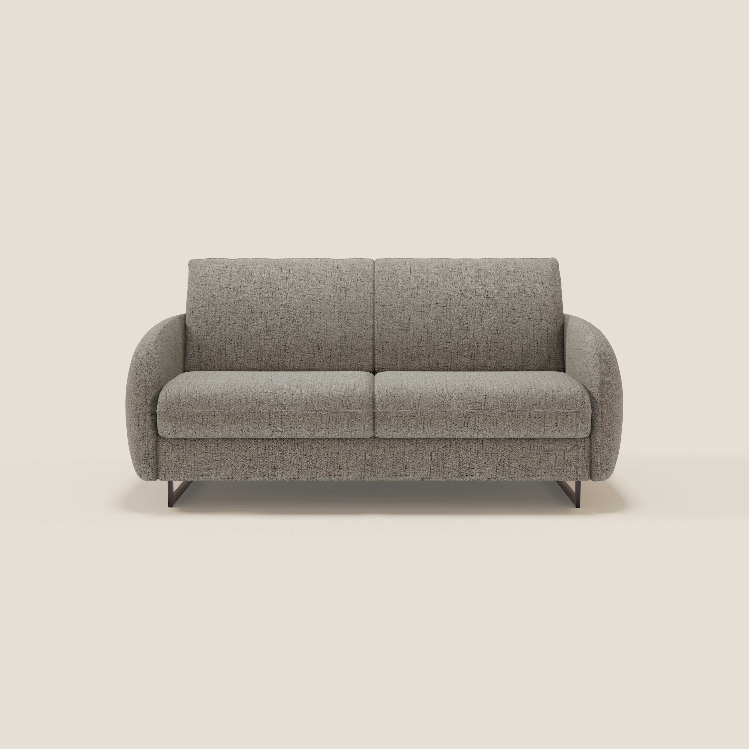 Ninfea divano letto Design Morbido con Piedini alti in Metallo e Materasso H18 cm in tessuto impermeabile T03 - divitt.sbs