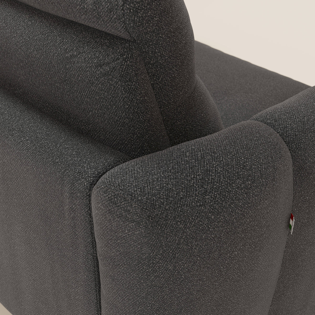 Peonia divano letto angolare con Penisola Contenitore - Materasso H18 cm in Bouclé Impermeabile T07 - divitt.sbs