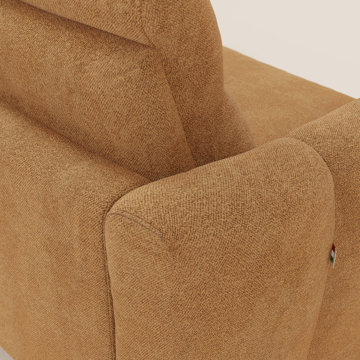 Peonia divano letto angolare con Penisola Contenitore - Materasso H18 cm in Bouclé Impermeabile T07 - divitt.sbs