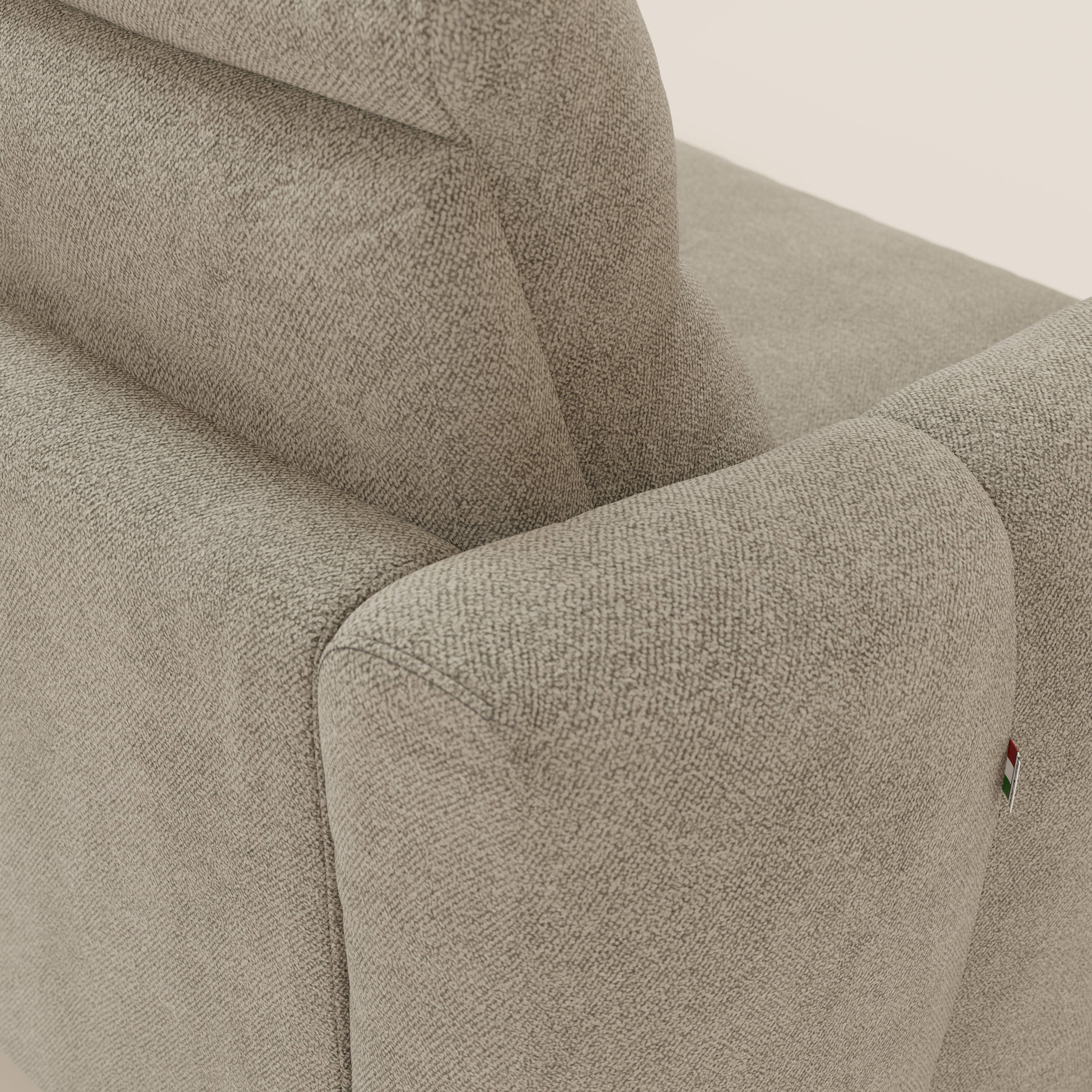 Peonia divano letto angolare con Penisola Contenitore - Materasso H18 cm in Bouclé Impermeabile T07 - divitt.sbs