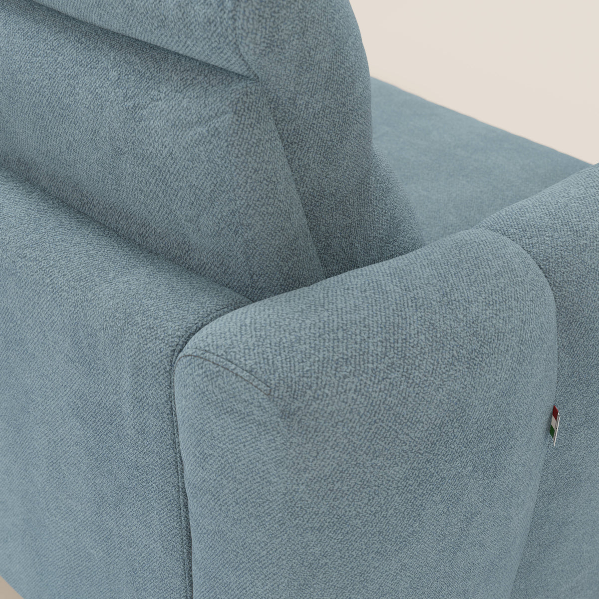 Peonia divano letto angolare con Penisola Contenitore - Materasso H18 cm in Bouclé Impermeabile T07 - divitt.sbs