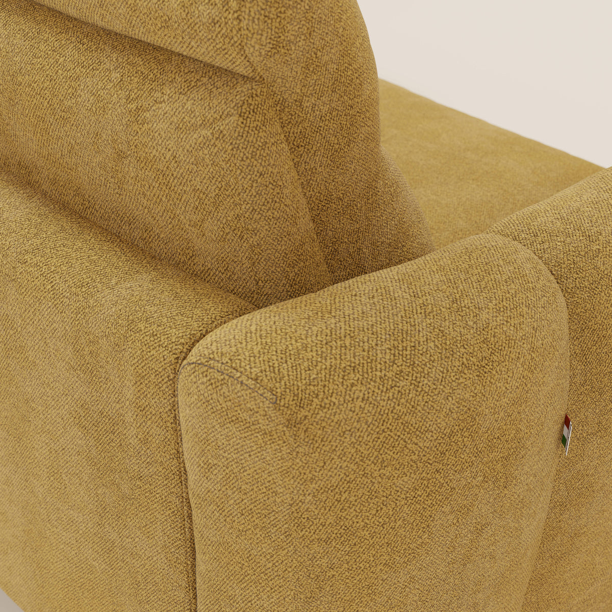 Peonia divano letto angolare con Penisola Contenitore - Materasso H18 cm in Bouclé Impermeabile T07 - divitt.sbs