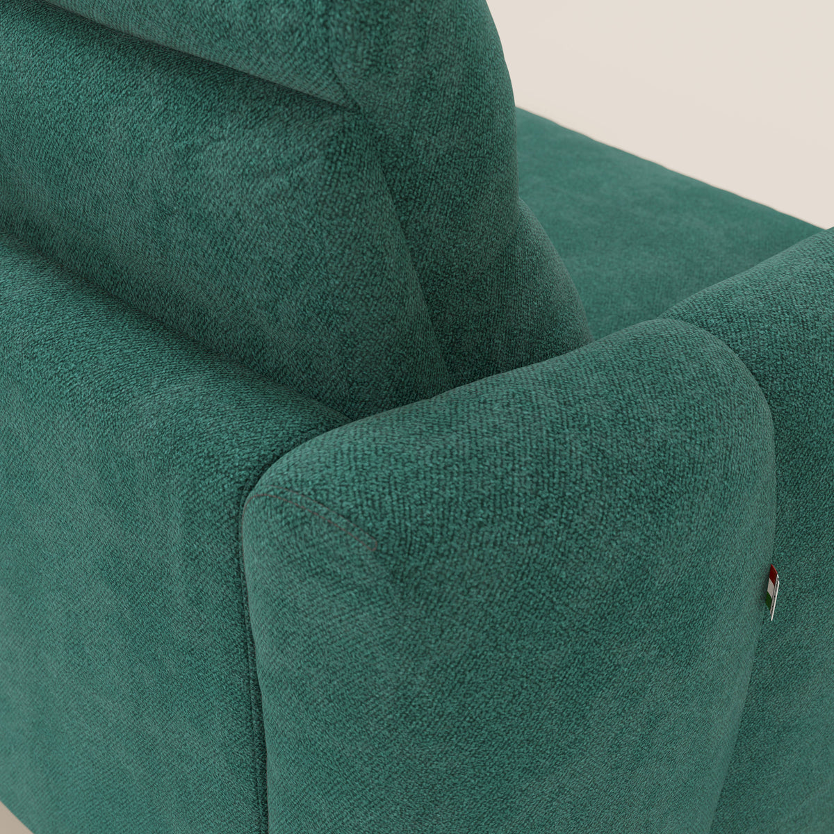 Peonia divano letto angolare con Penisola Contenitore - Materasso H18 cm in Bouclé Impermeabile T07 - divitt.sbs