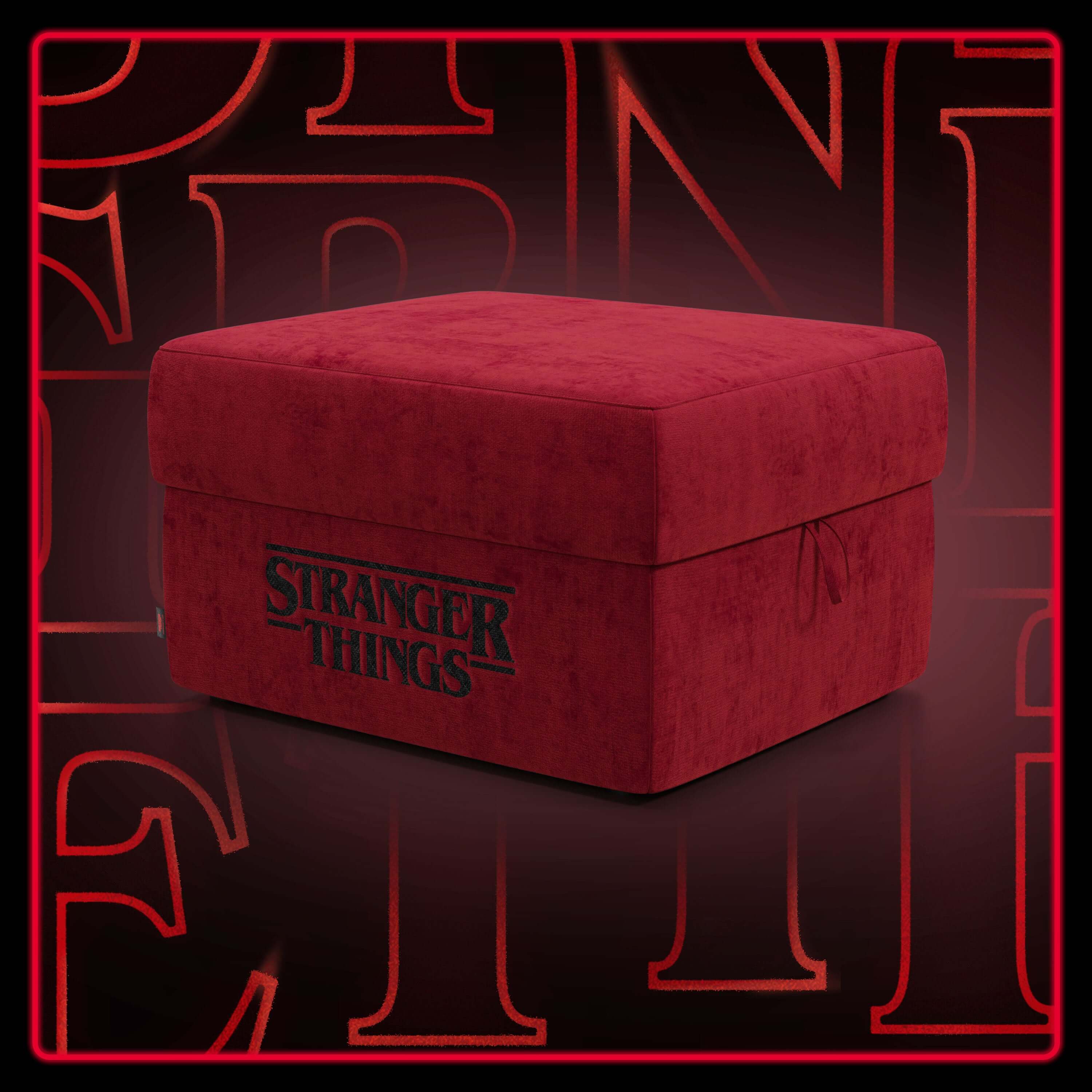 Sun pouf Contenitore Stranger Things Edition - 60x80 cm in tessuto smacchiabile by netflix rosso - divitt.sbs