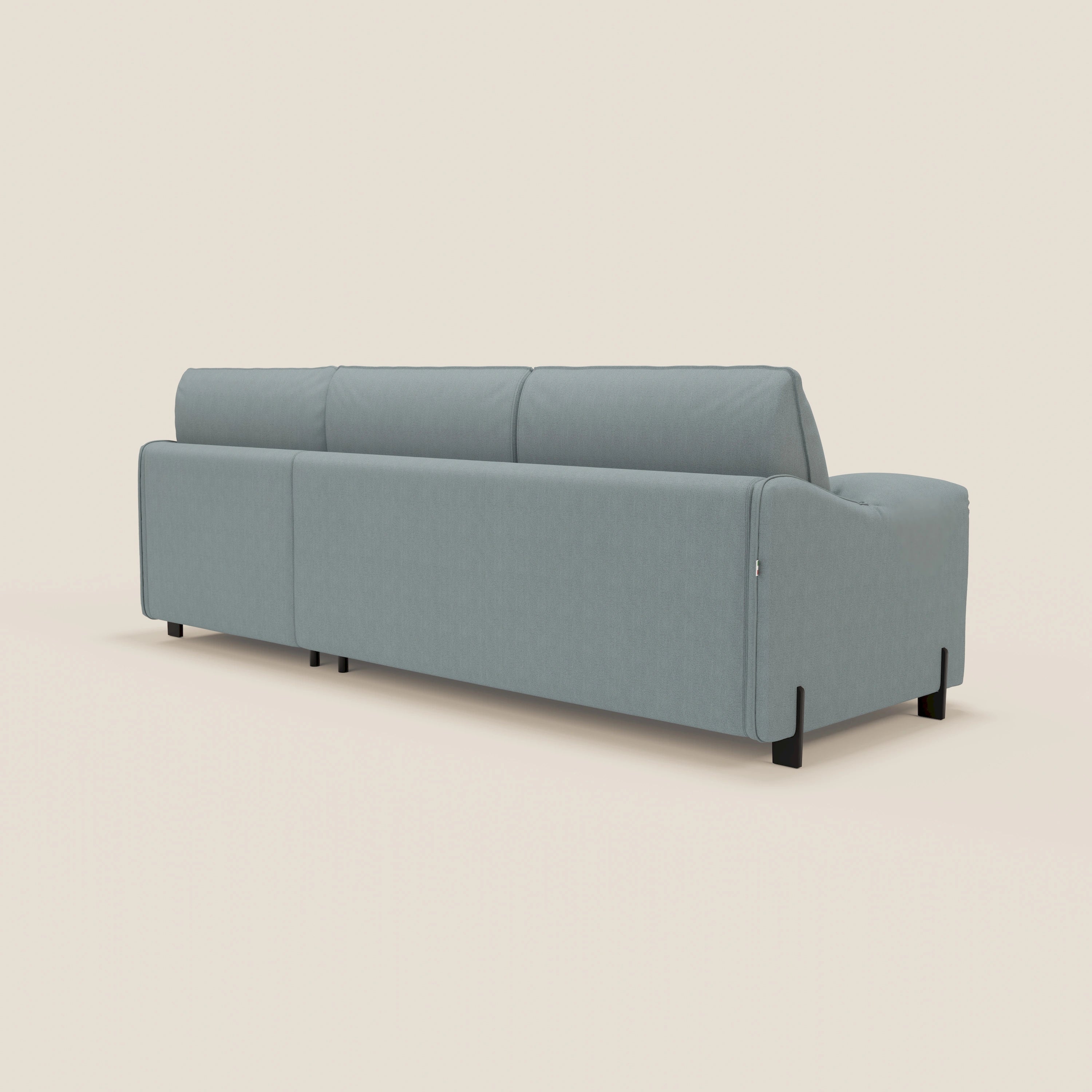 Primula divano letto angolare con materasso H18 cm - penisola contenitore in tessuto smacchiabile T05 - divitt.sbs