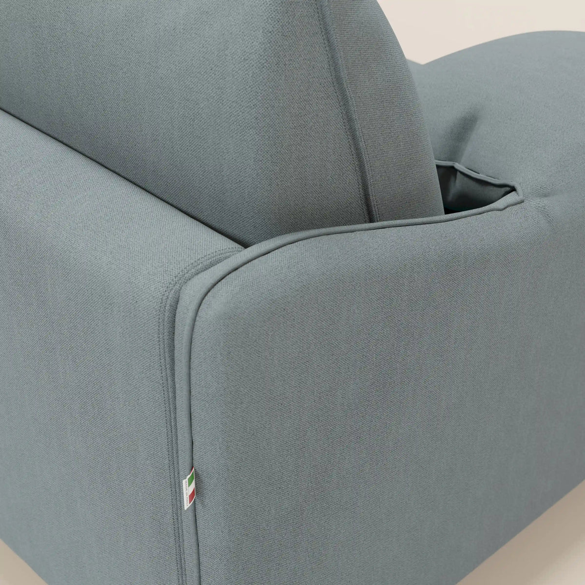 Primula divano letto angolare con materasso H18 cm - penisola contenitore in tessuto smacchiabile T05 - divitt.sbs