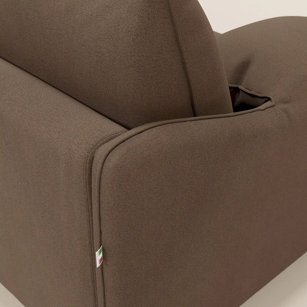 Primula divano letto angolare con materasso H18 cm - penisola contenitore in tessuto smacchiabile T05 - divitt.sbs