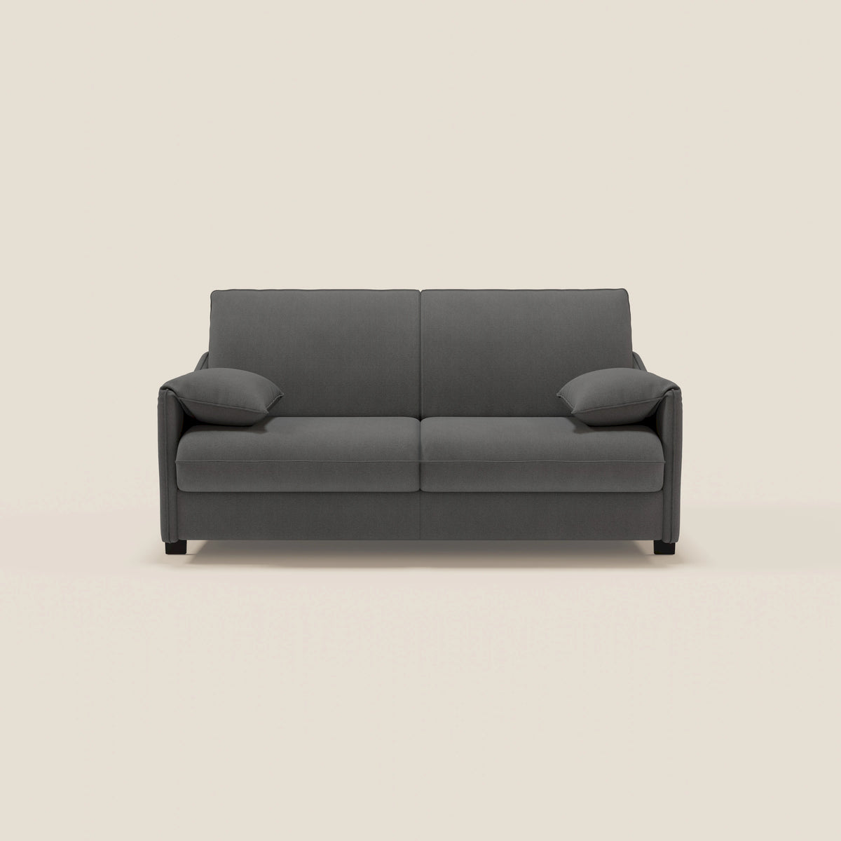 Primula divano letto con materasso alto 18 cm - braccioli mobili e tessuto smacchiabile T05 - divitt.sbs