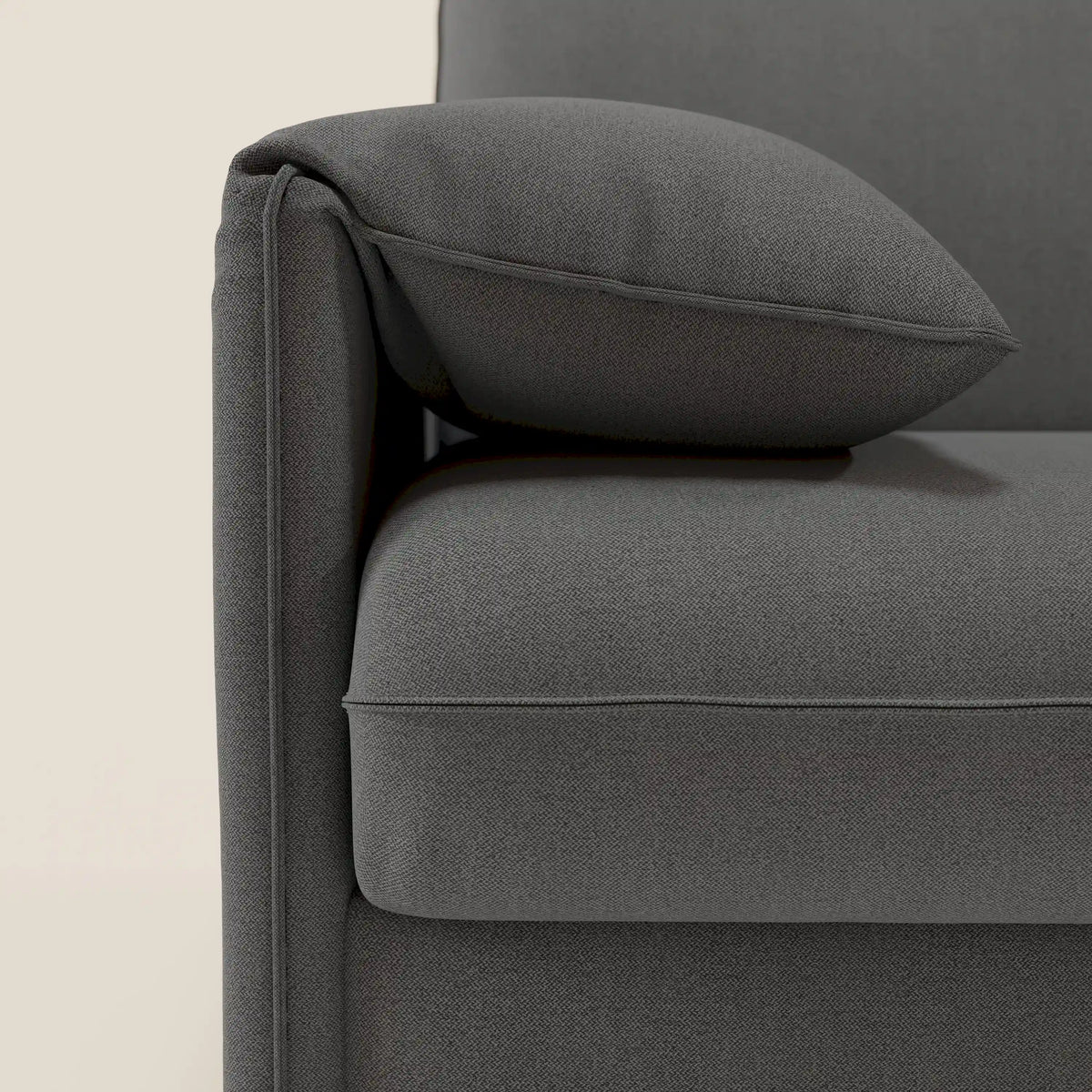 Primula divano letto con materasso alto 18 cm - braccioli mobili e tessuto smacchiabile T05 - divitt.sbs