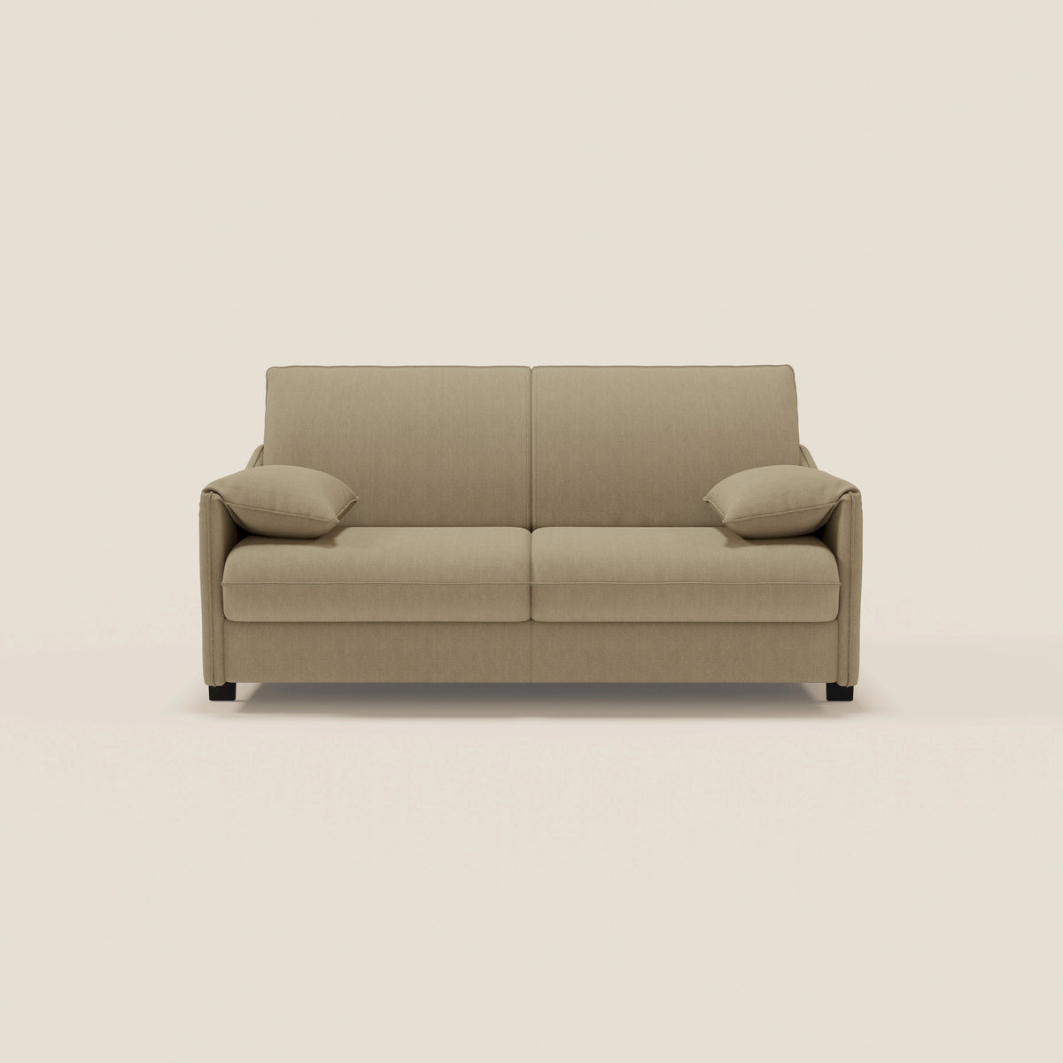 Primula divano letto con materasso alto 18 cm - braccioli mobili e tessuto smacchiabile T05 - divitt.sbs