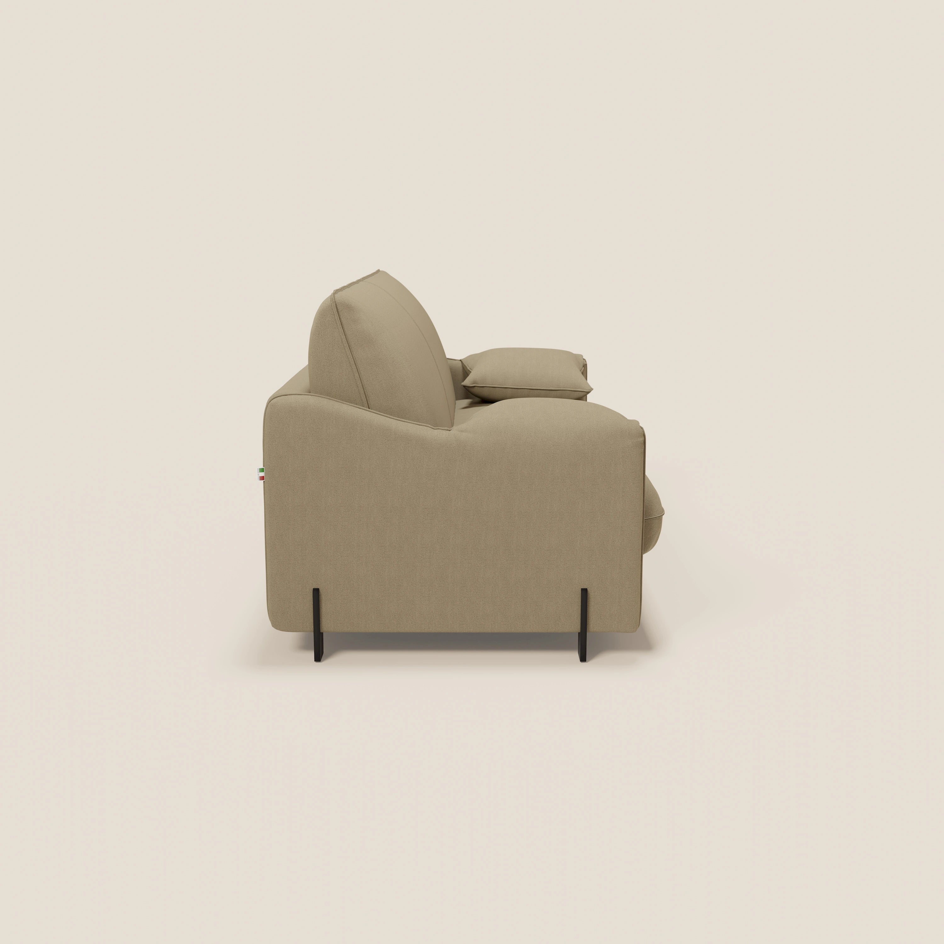 Primula divano letto con materasso alto 18 cm - braccioli mobili e tessuto smacchiabile T05 - divitt.sbs