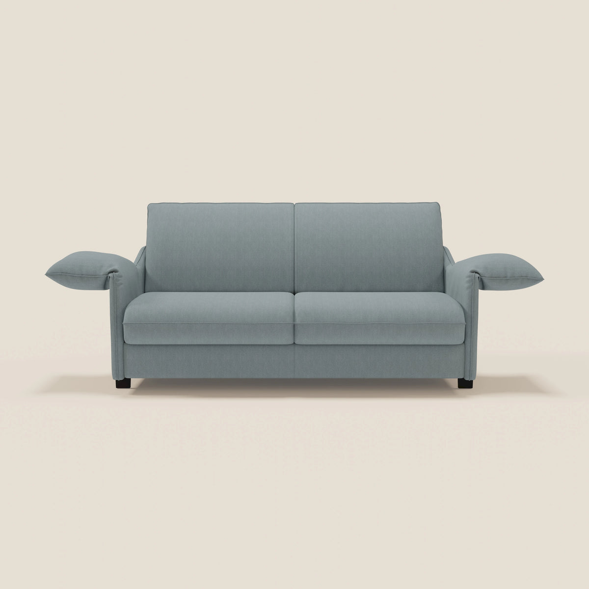 Primula divano letto con materasso alto 18 cm - braccioli mobili e tessuto smacchiabile T05 - divitt.sbs