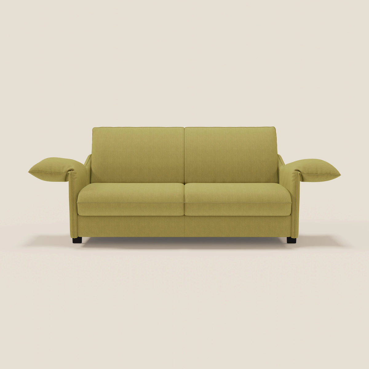 Primula divano letto con materasso alto 18 cm - braccioli mobili e tessuto smacchiabile T05 - divitt.sbs