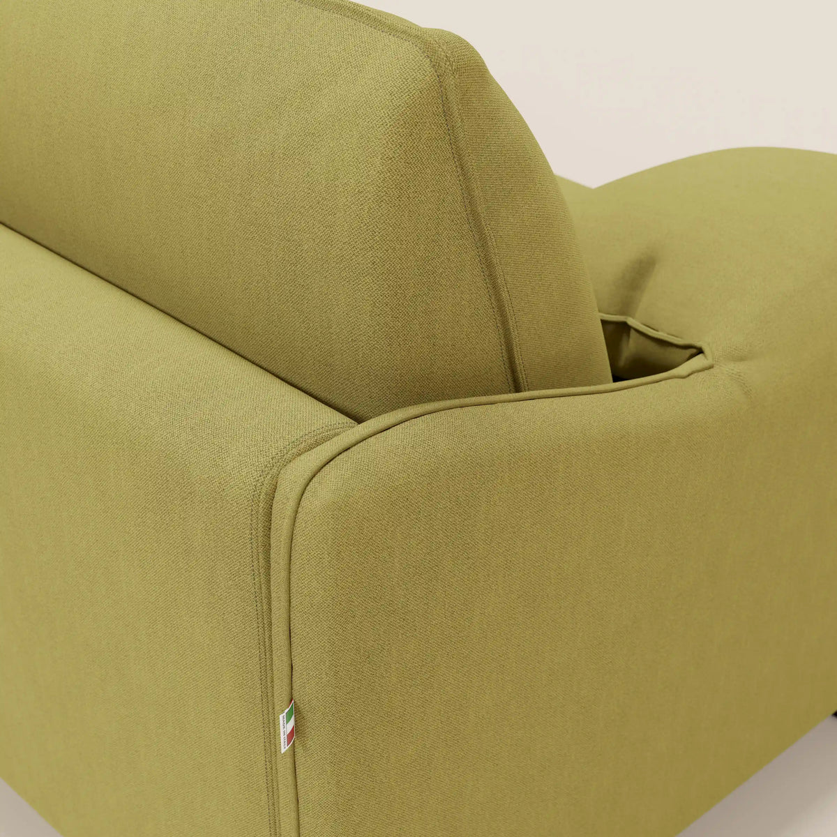 Primula divano letto con materasso alto 18 cm - braccioli mobili e tessuto smacchiabile T05 - divitt.sbs