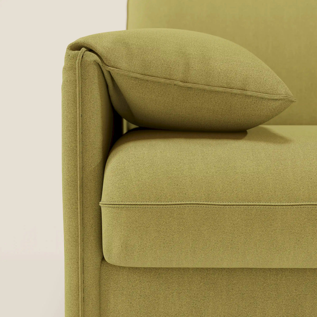 Primula divano letto con materasso alto 18 cm - braccioli mobili e tessuto smacchiabile T05 - divitt.sbs