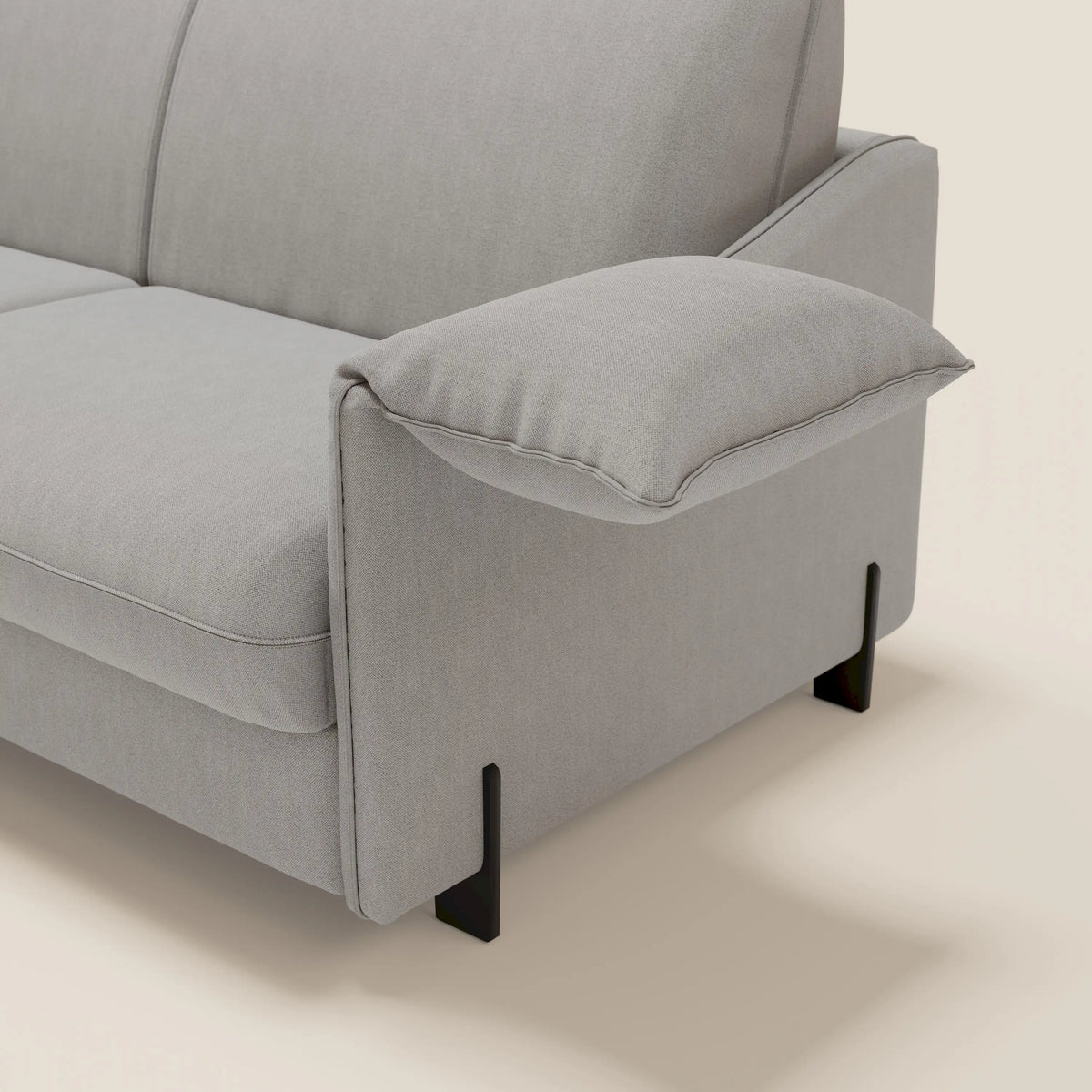 Primula divano letto con materasso alto 18 cm - braccioli mobili e tessuto smacchiabile T05 - divitt.sbs