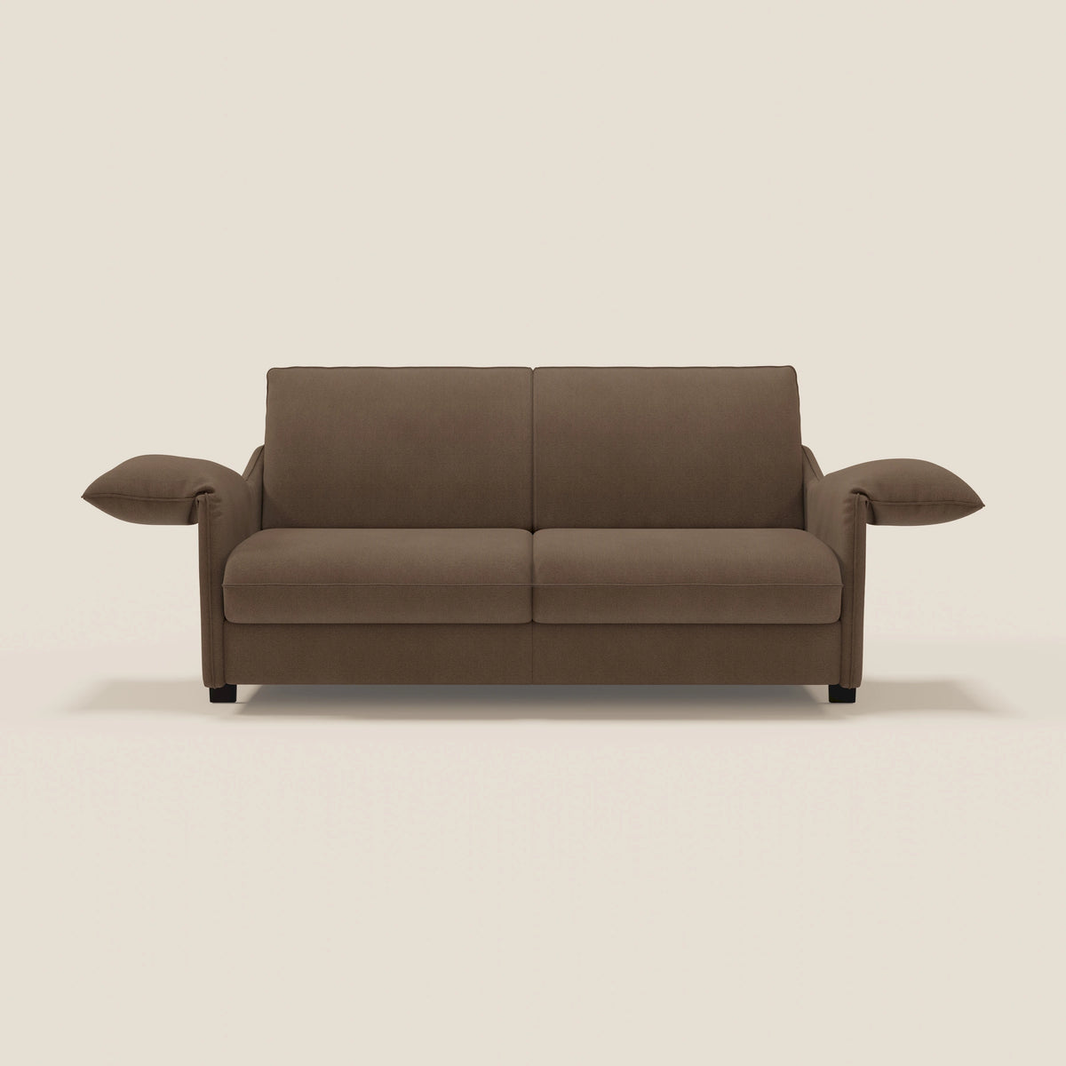 Primula divano letto con materasso alto 18 cm - braccioli mobili e tessuto smacchiabile T05 - divitt.sbs