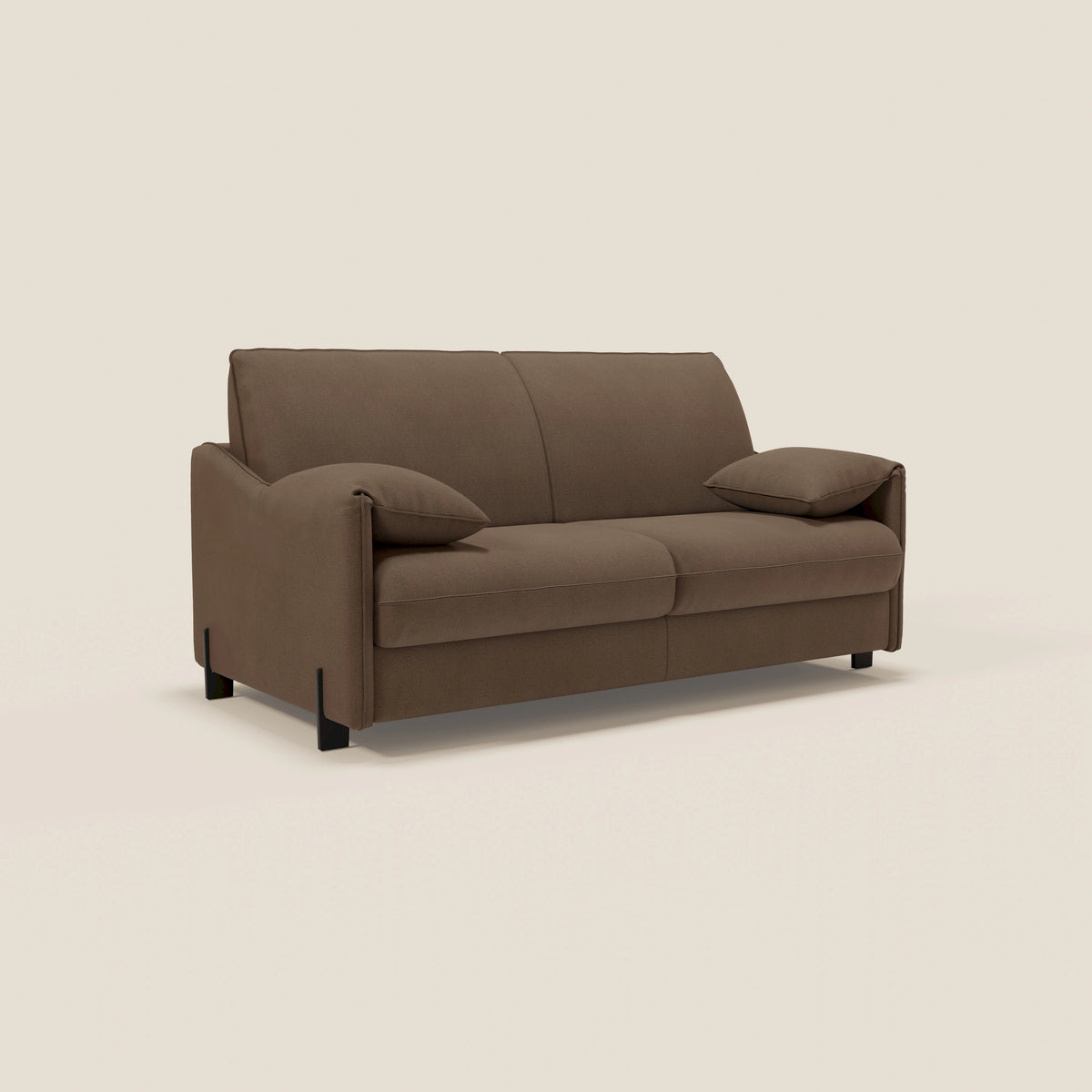 Primula divano letto con materasso alto 18 cm - braccioli mobili e tessuto smacchiabile T05 - divitt.sbs