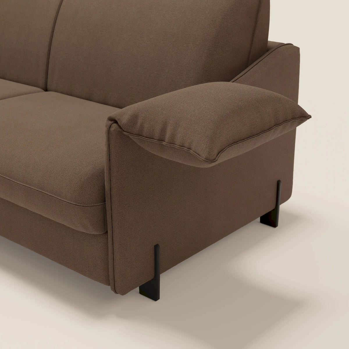 Primula divano letto con materasso alto 18 cm - braccioli mobili e tessuto smacchiabile T05 - divitt.sbs