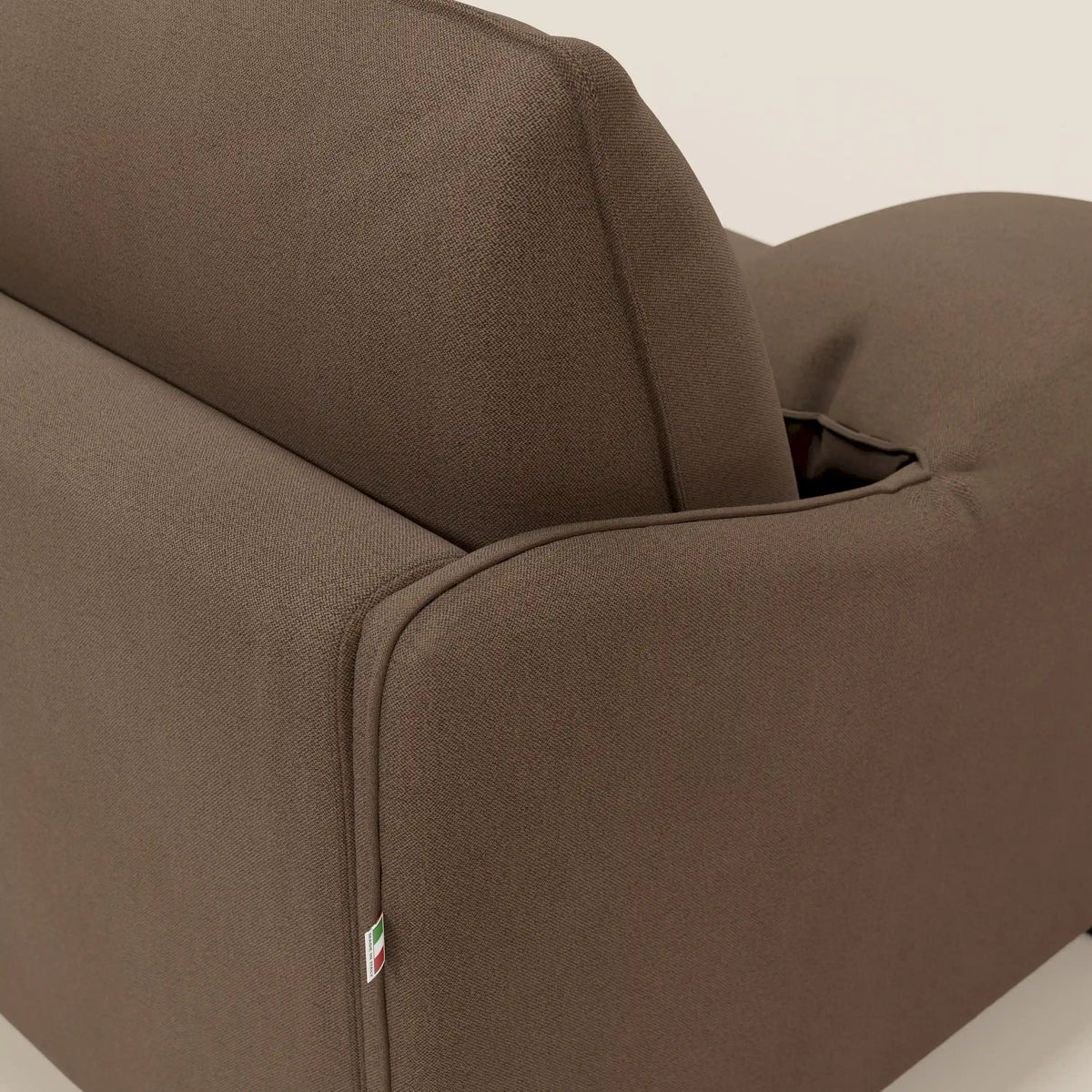 Primula divano letto con materasso alto 18 cm - braccioli mobili e tessuto smacchiabile T05 - divitt.sbs