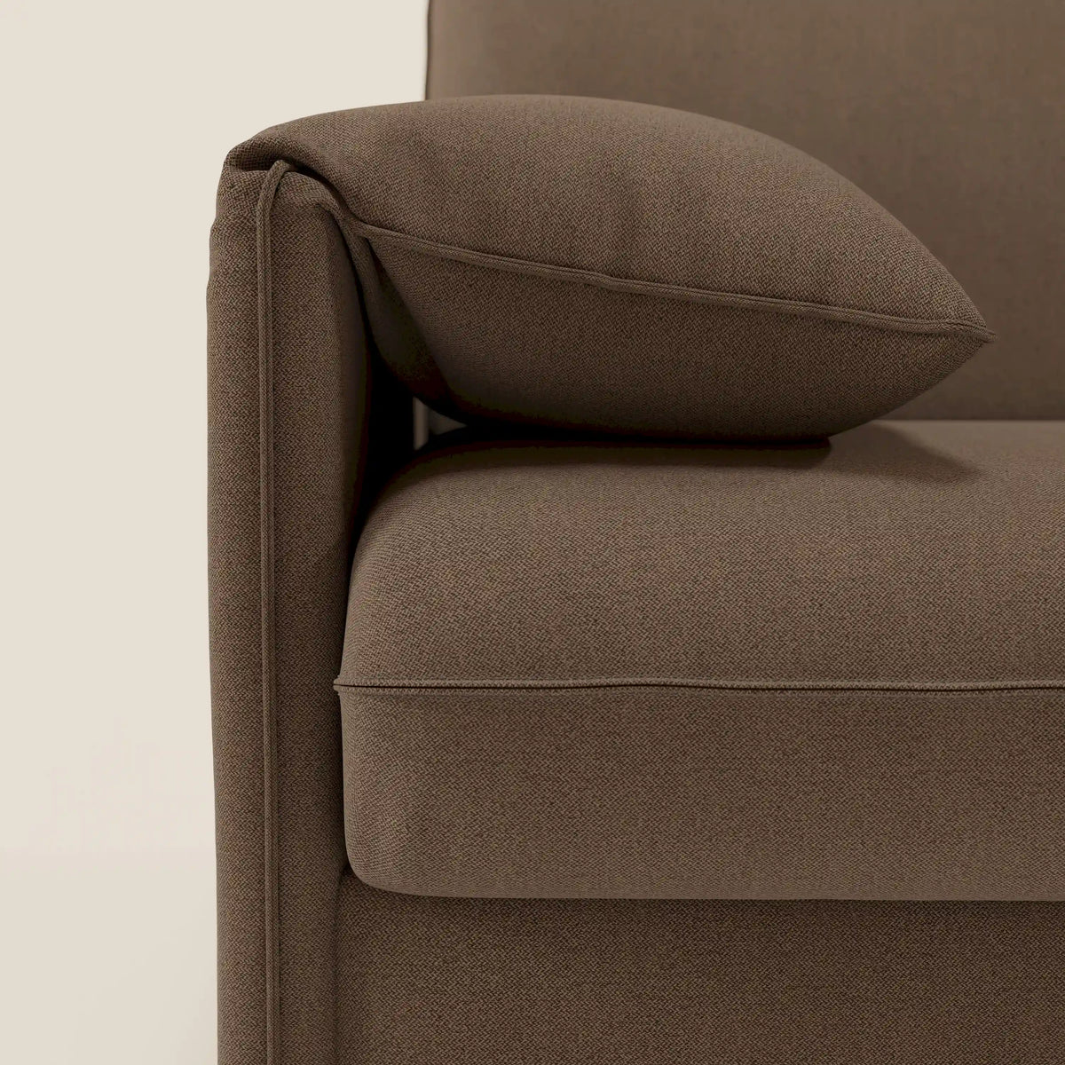 Primula divano letto con materasso alto 18 cm - braccioli mobili e tessuto smacchiabile T05 - divitt.sbs