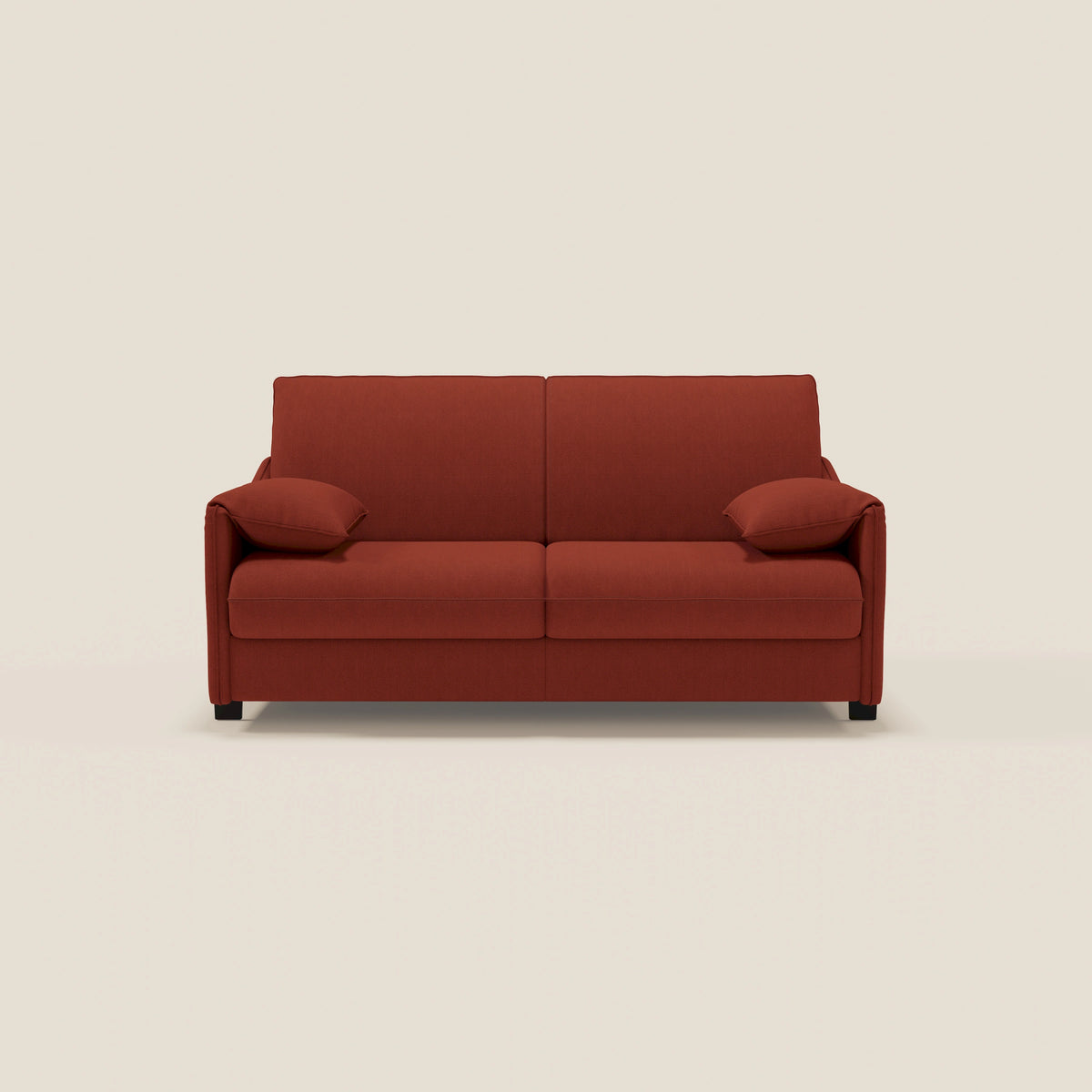 Primula divano letto con materasso alto 18 cm - braccioli mobili e tessuto smacchiabile T05 - divitt.sbs