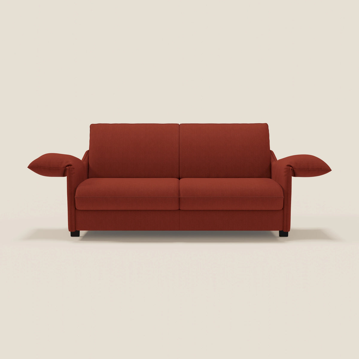 Primula divano letto con materasso alto 18 cm - braccioli mobili e tessuto smacchiabile T05 - divitt.sbs