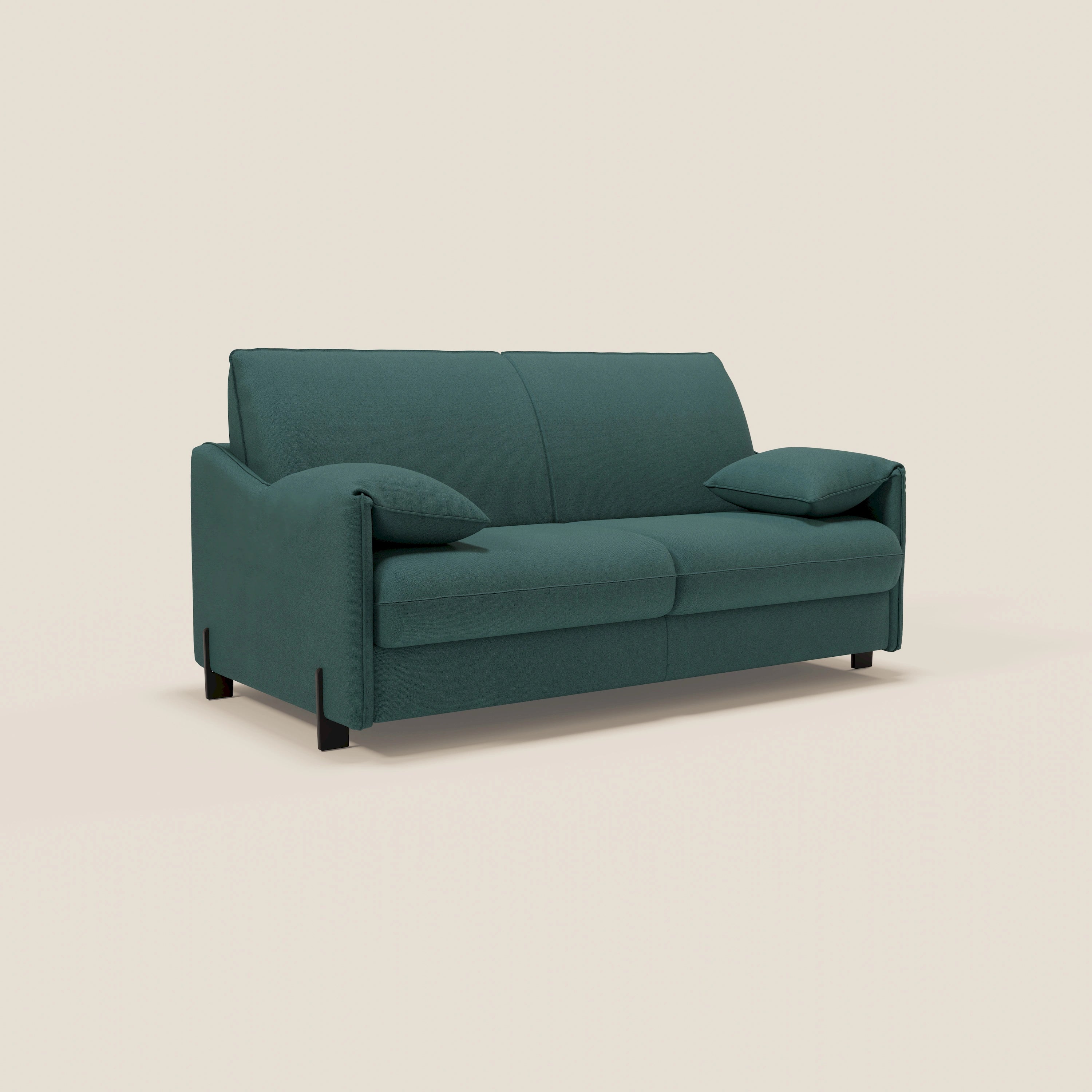 Primula divano letto con materasso alto 18 cm - braccioli mobili e tessuto smacchiabile T05 - divitt.sbs