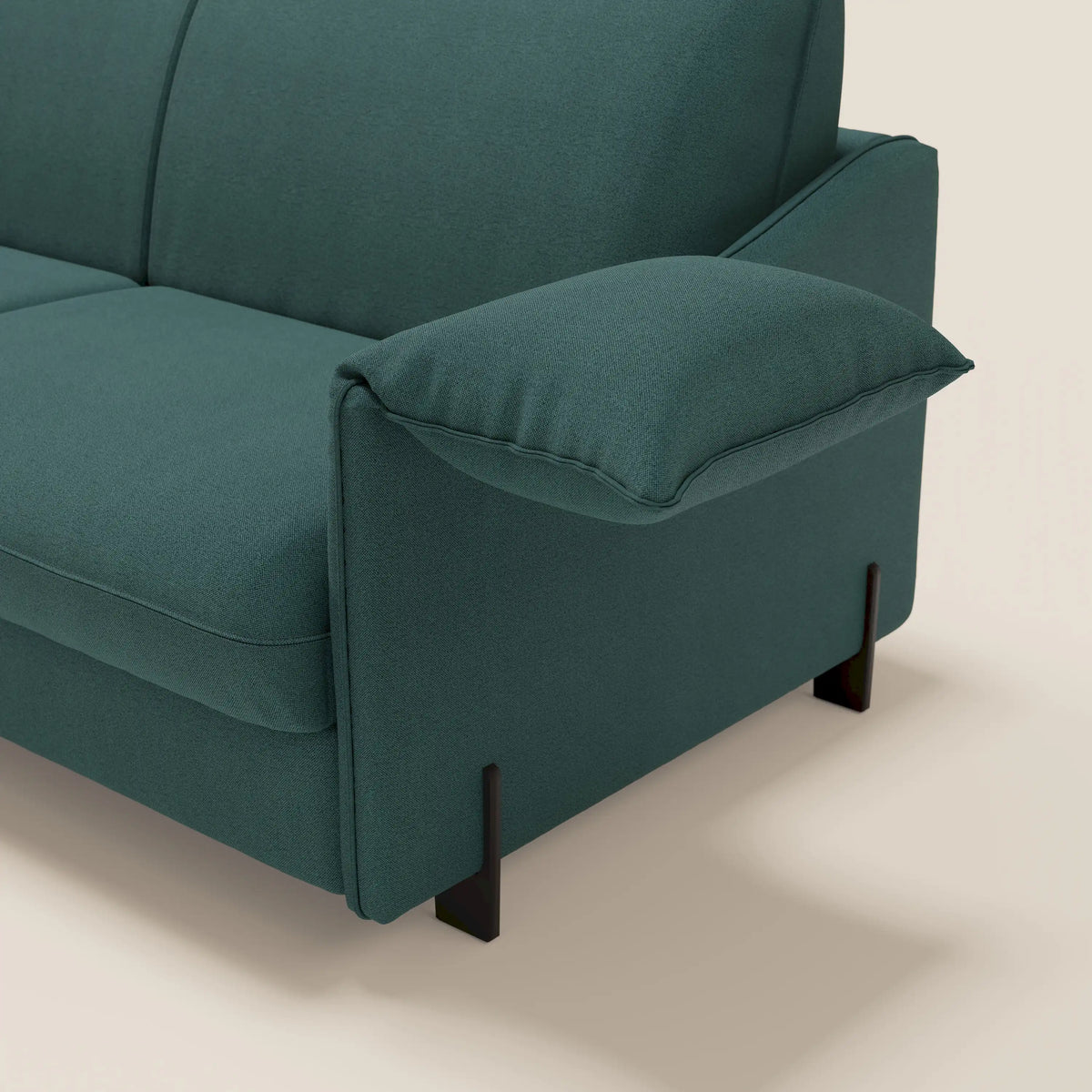 Primula divano letto con materasso alto 18 cm - braccioli mobili e tessuto smacchiabile T05 - divitt.sbs