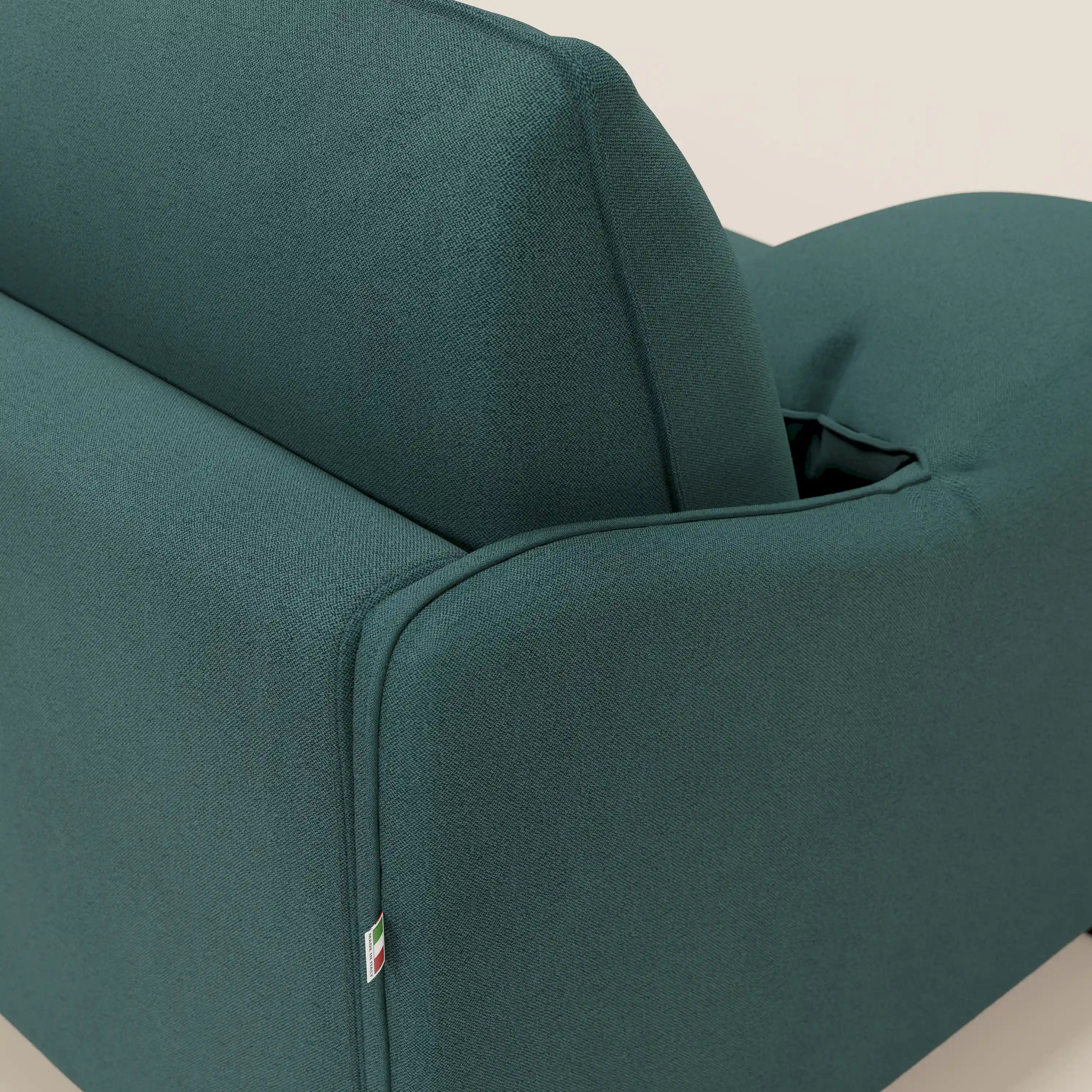 Primula divano letto con materasso alto 18 cm - braccioli mobili e tessuto smacchiabile T05 - divitt.sbs