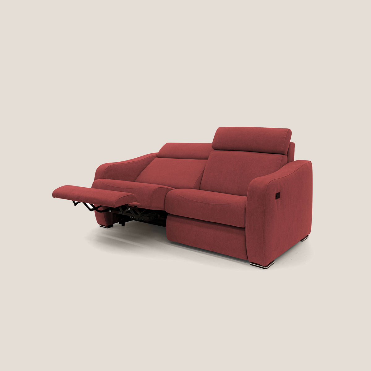 Gummy Divano con meccanismo relax elettrico rosso - divitt.sbs