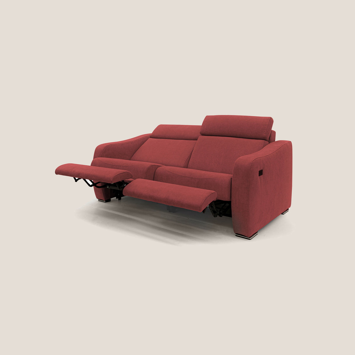Gummy Divano con meccanismo relax elettrico rosso - divitt.sbs