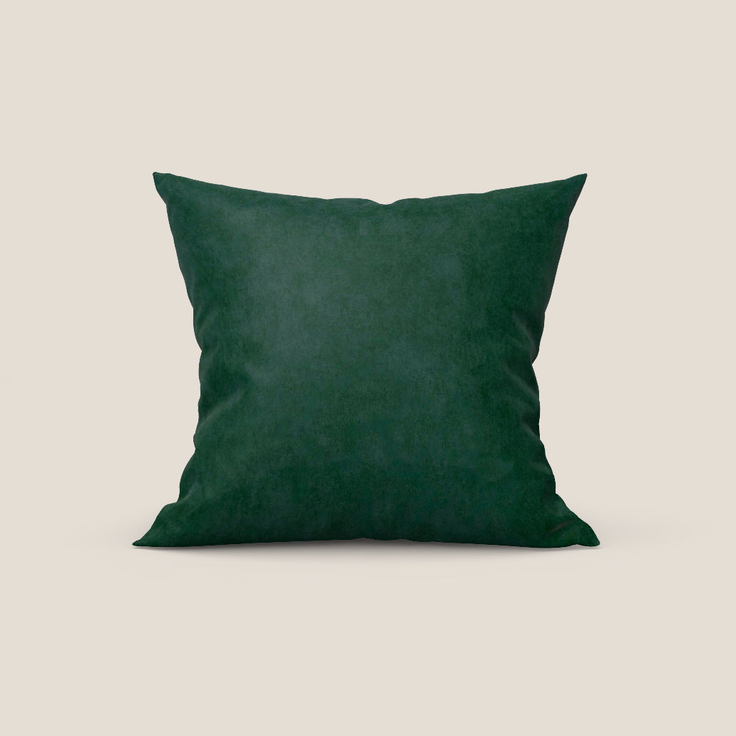 Rotterdam cuscino disponibile in diversi colori realizzato in microfibra effetto velluto raso impermeabile T09 verde - divitt.sbs