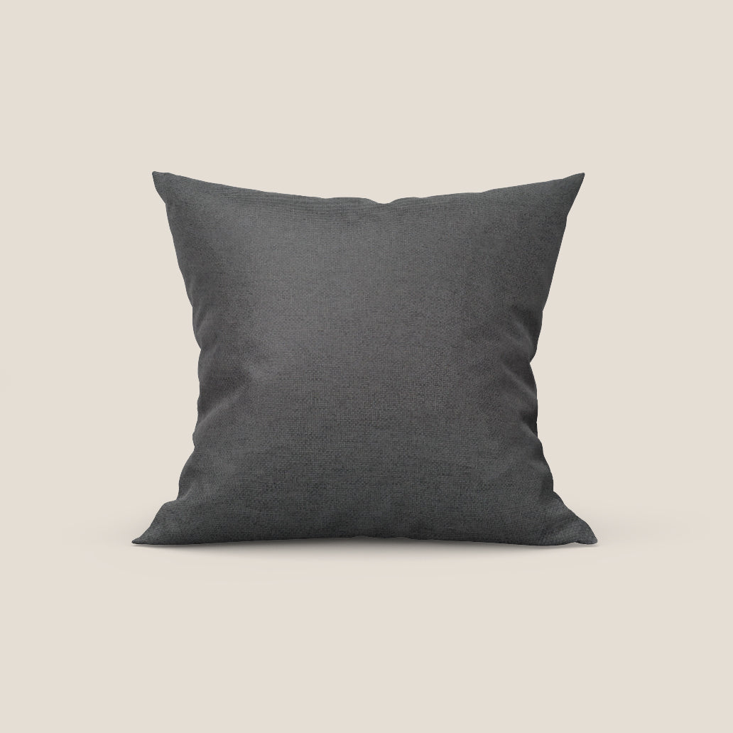 Tobago cuscino disponibile in diversi colori realizzato in tessuto fiammato simil cotone impermeabile T19 antracite - divitt.sbs