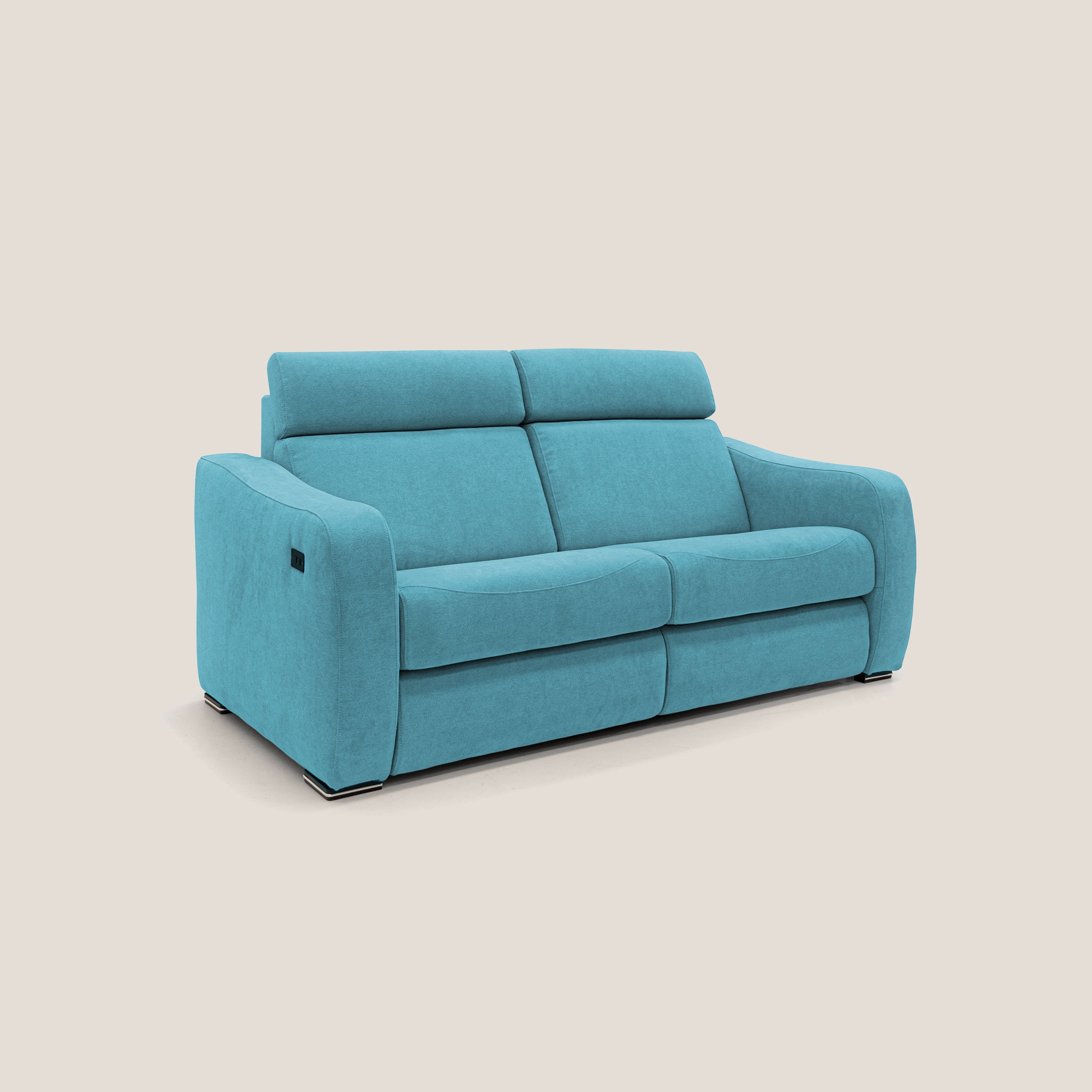 Gummy Divano con meccanismo relax elettrico azzurro - divitt.sbs