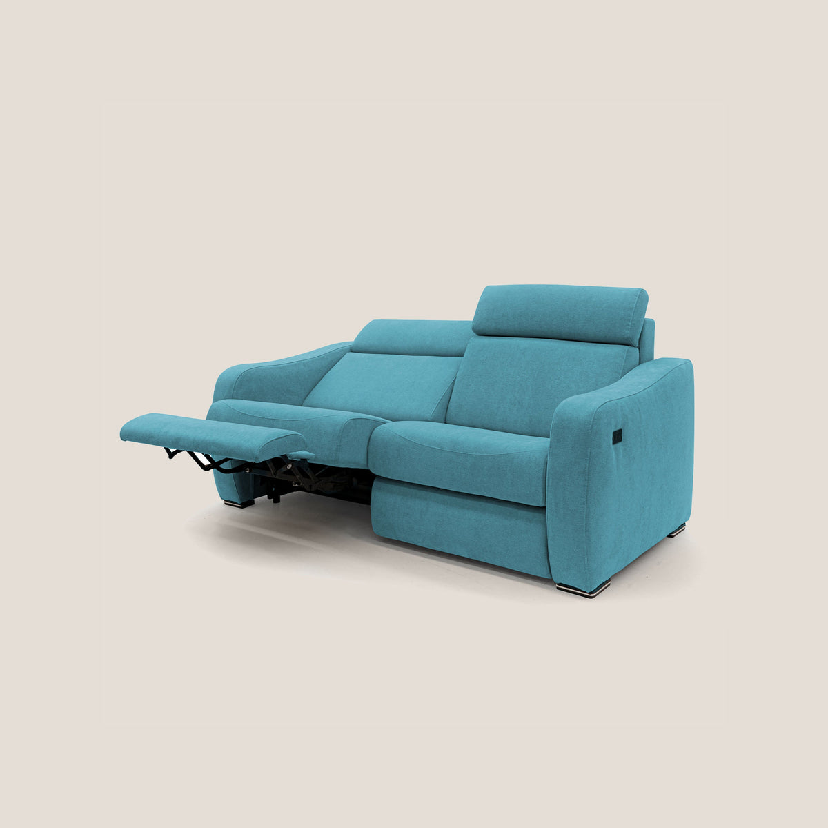 Gummy Divano con meccanismo relax elettrico azzurro - divitt.sbs