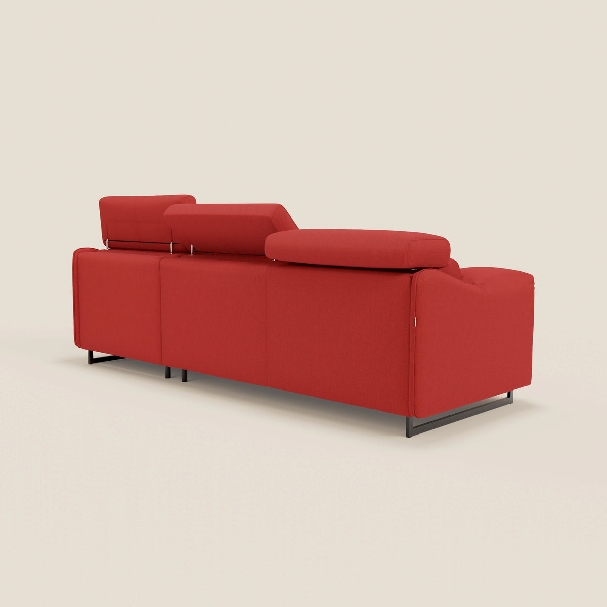 Violetta Divano Letto Angolare con Penisola contenitore, Poggiatesta e Materasso Alto H18 in tessuto impermeabile T13 - divitt.sbs