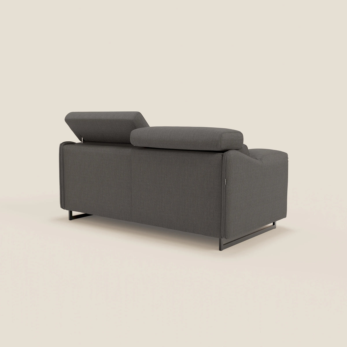 Violetta divano letto materasso H18 cm - poggiatesta reclinabili e braccioli mobili in tessuto impermeabile T13 - divitt.sbs