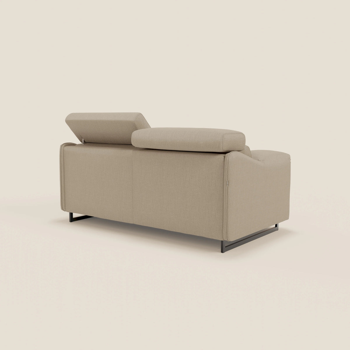 Violetta divano letto materasso H18 cm - poggiatesta reclinabili e braccioli mobili in tessuto impermeabile T13 - divitt.sbs