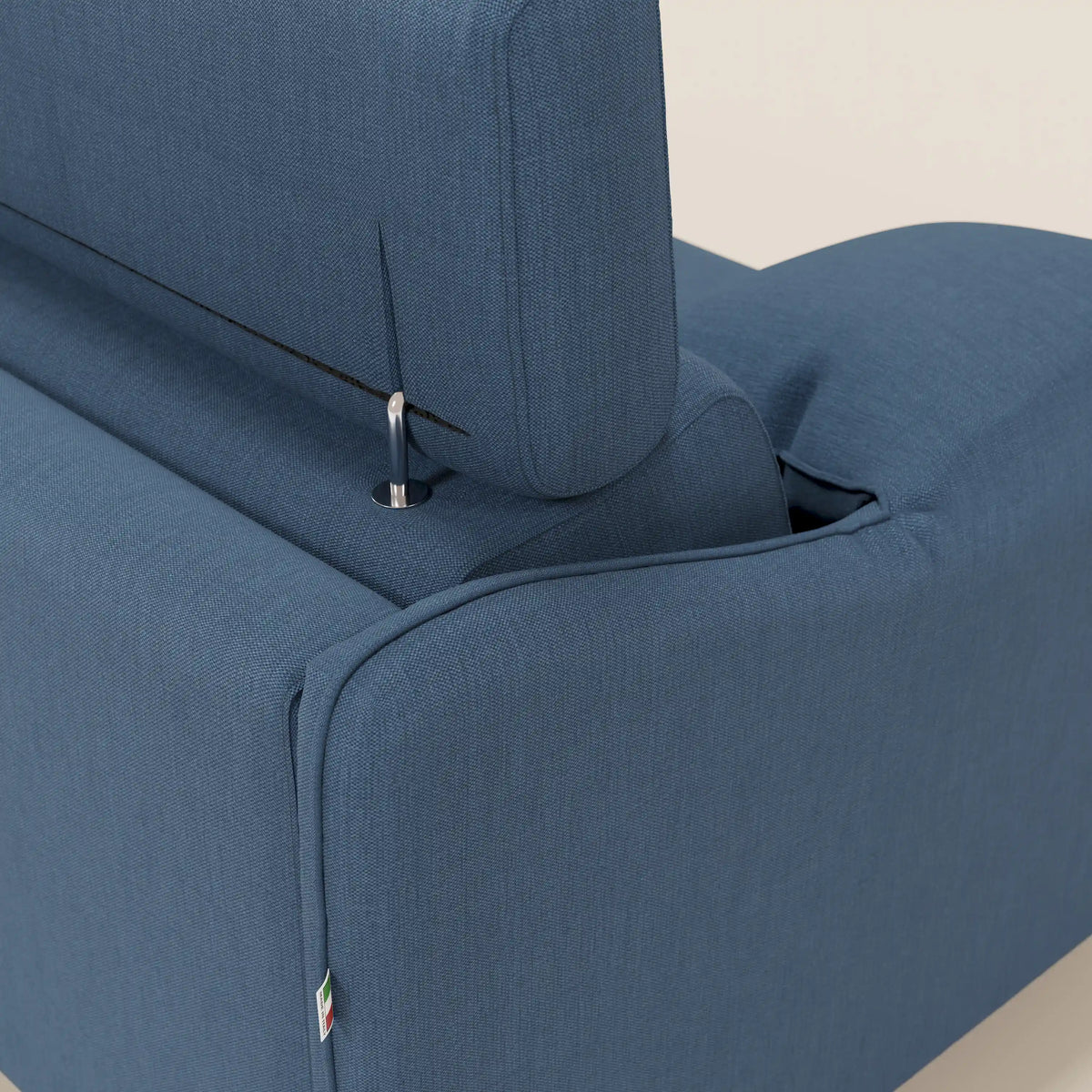 Violetta divano letto materasso H18 cm - poggiatesta reclinabili e braccioli mobili in tessuto impermeabile T13 - divitt.sbs