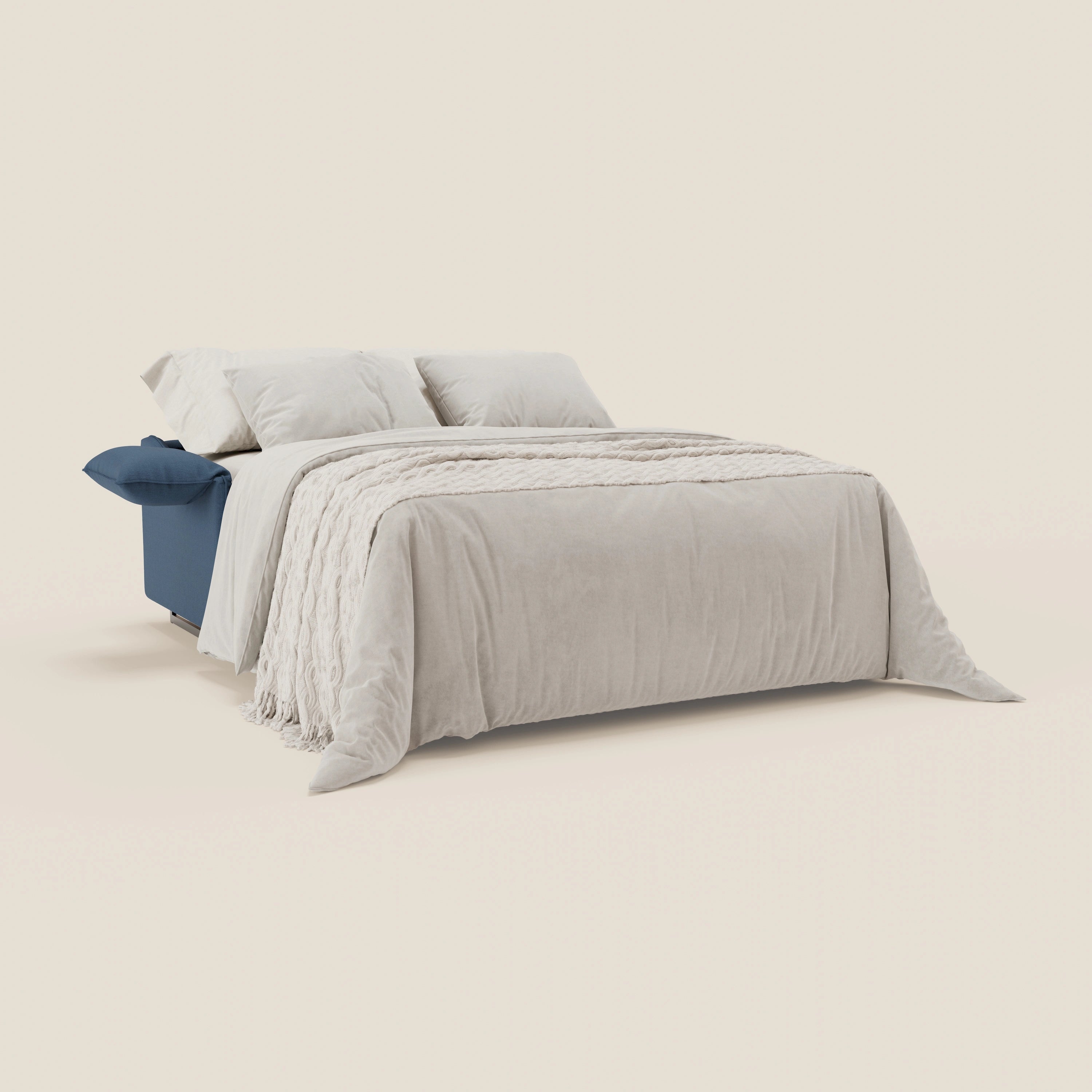 Violetta divano letto materasso H18 cm - poggiatesta reclinabili e braccioli mobili in tessuto impermeabile T13 - divitt.sbs