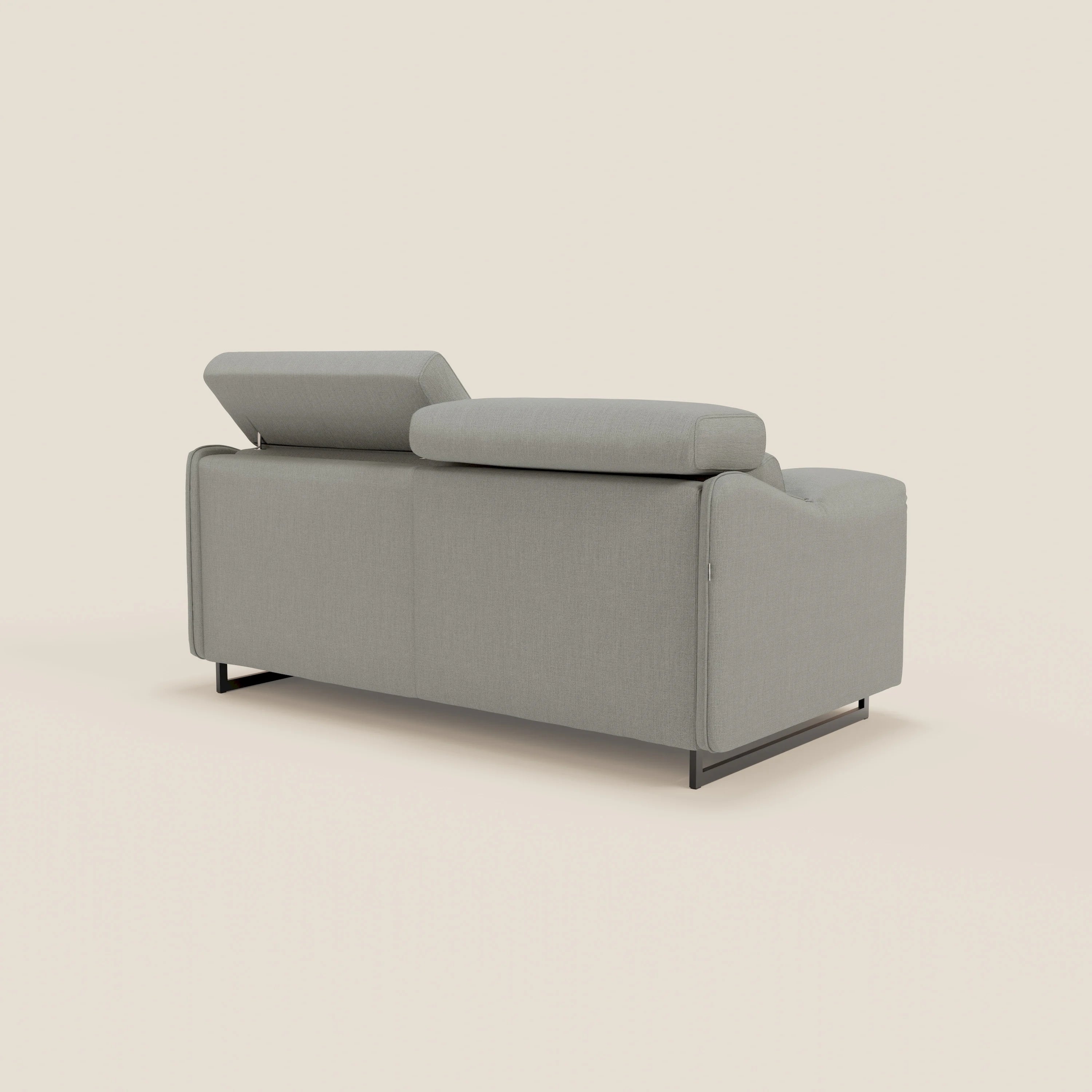 Violetta divano letto materasso H18 cm - poggiatesta reclinabili e braccioli mobili in tessuto impermeabile T13 - divitt.sbs