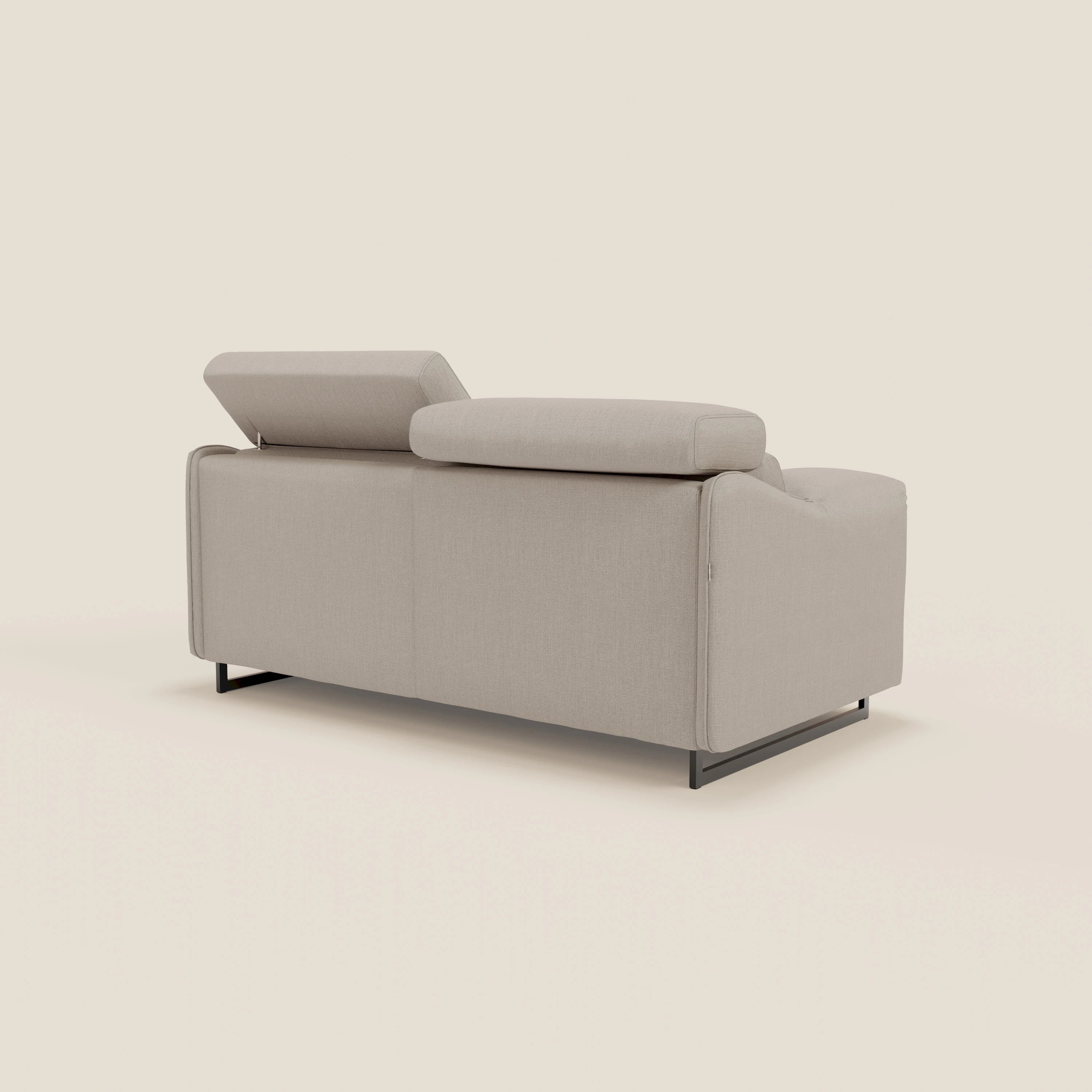 Violetta divano letto materasso H18 cm - poggiatesta reclinabili e braccioli mobili in tessuto impermeabile T13 - divitt.sbs