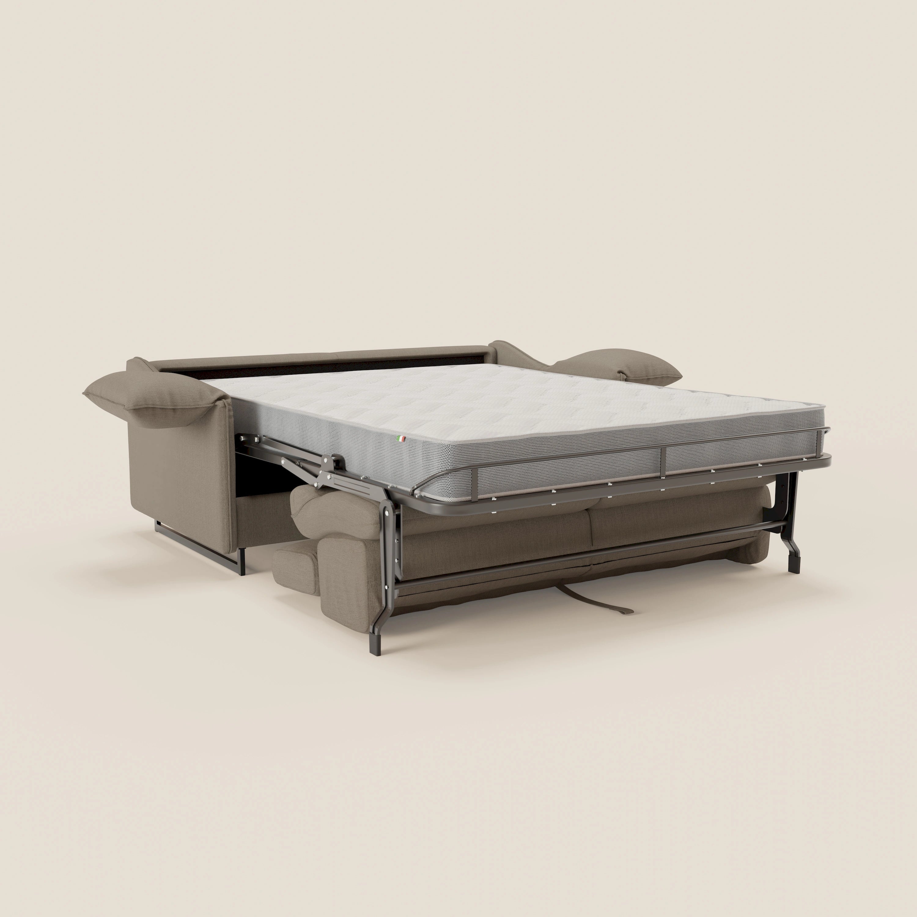 Violetta divano letto materasso H18 cm - poggiatesta reclinabili e braccioli mobili in tessuto impermeabile T13 - divitt.sbs
