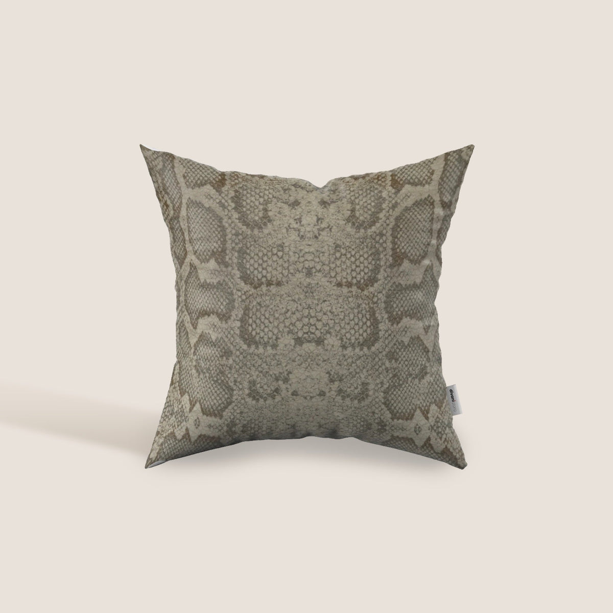 Wild cuscino in collezione Wild in microfibra impermeabile serpente grigio - divitt.sbs