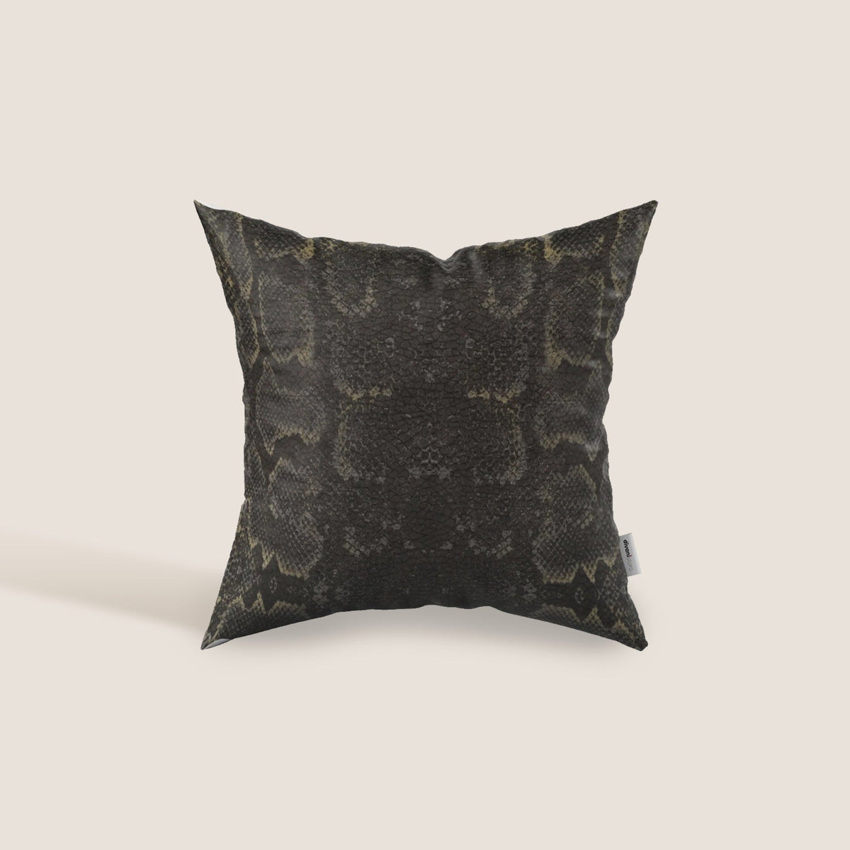Wild cuscino in collezione Wild in microfibra impermeabile serpente nero - divitt.sbs